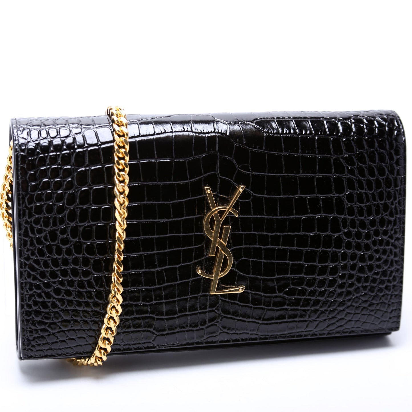 YSL Saint Laurent Saint Laurent Kate Wallet Crocodile Bag Chain Travel Bag
