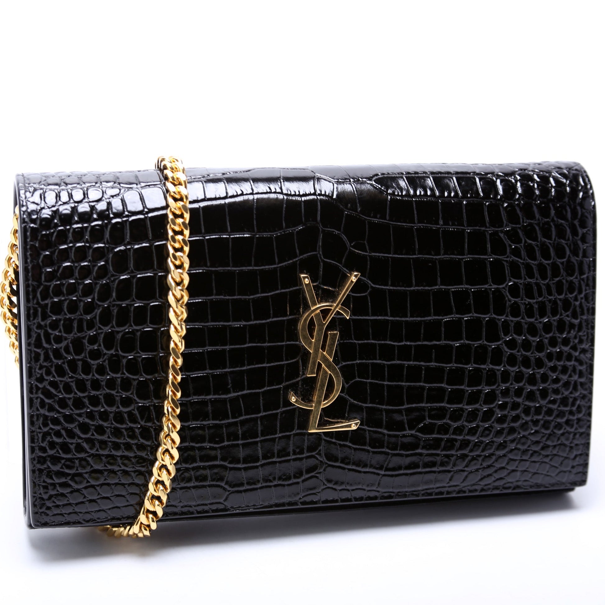 YSL Saint Laurent Saint Laurent Kate Wallet Crocodile Bag Chain Travel Bag