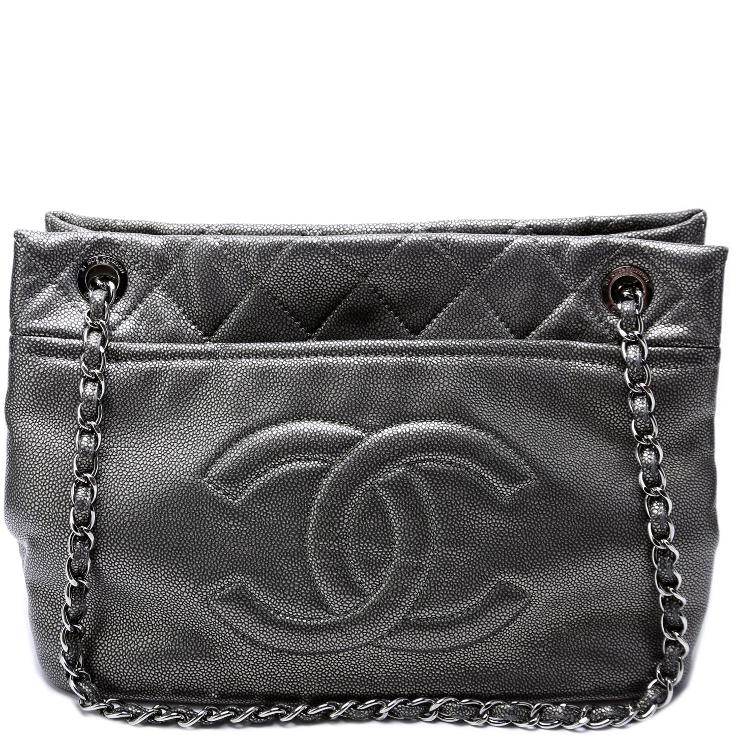 Chanel Soft CC TImeless Caviar 14M Black Tote Bag