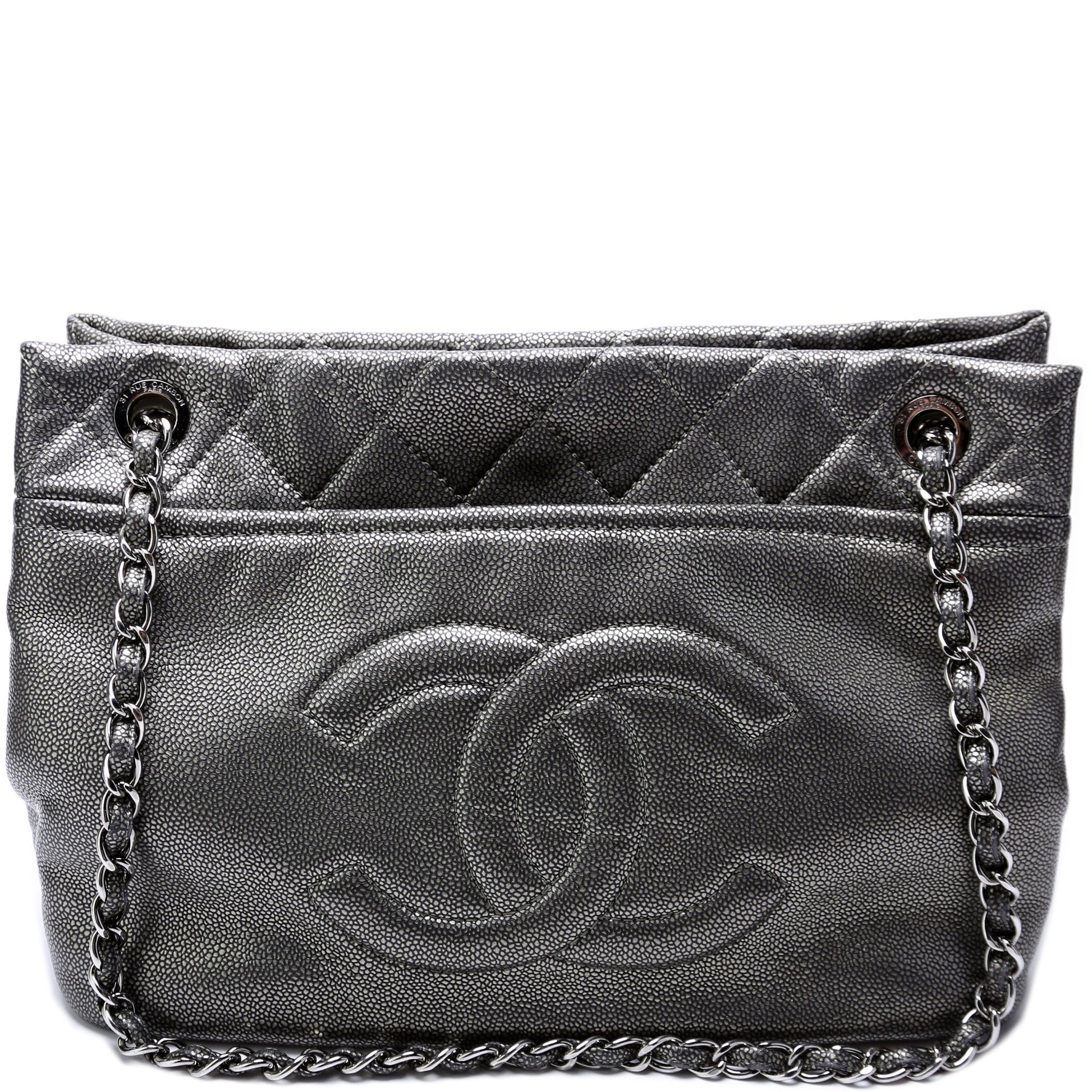 Chanel Soft CC TImeless Caviar 14M Black Tote Bag