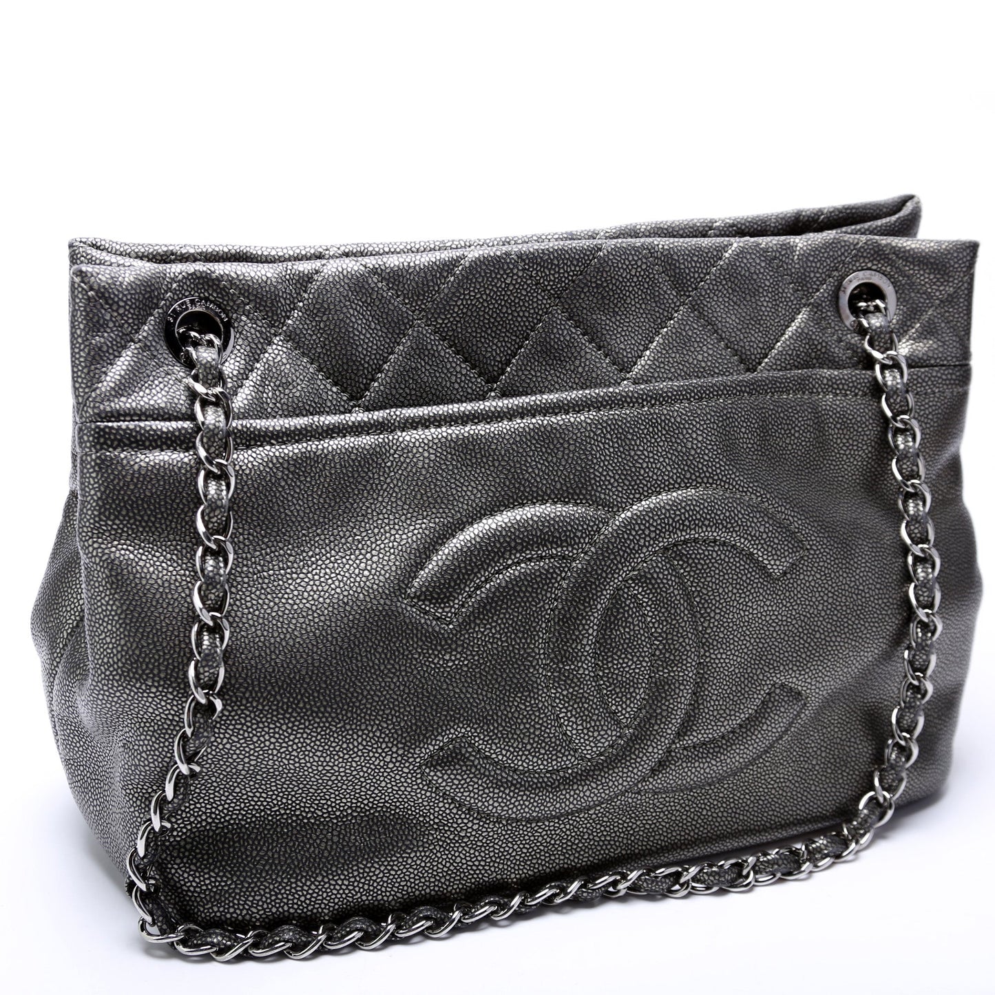 Chanel Soft CC TImeless Caviar 14M Black Tote Bag