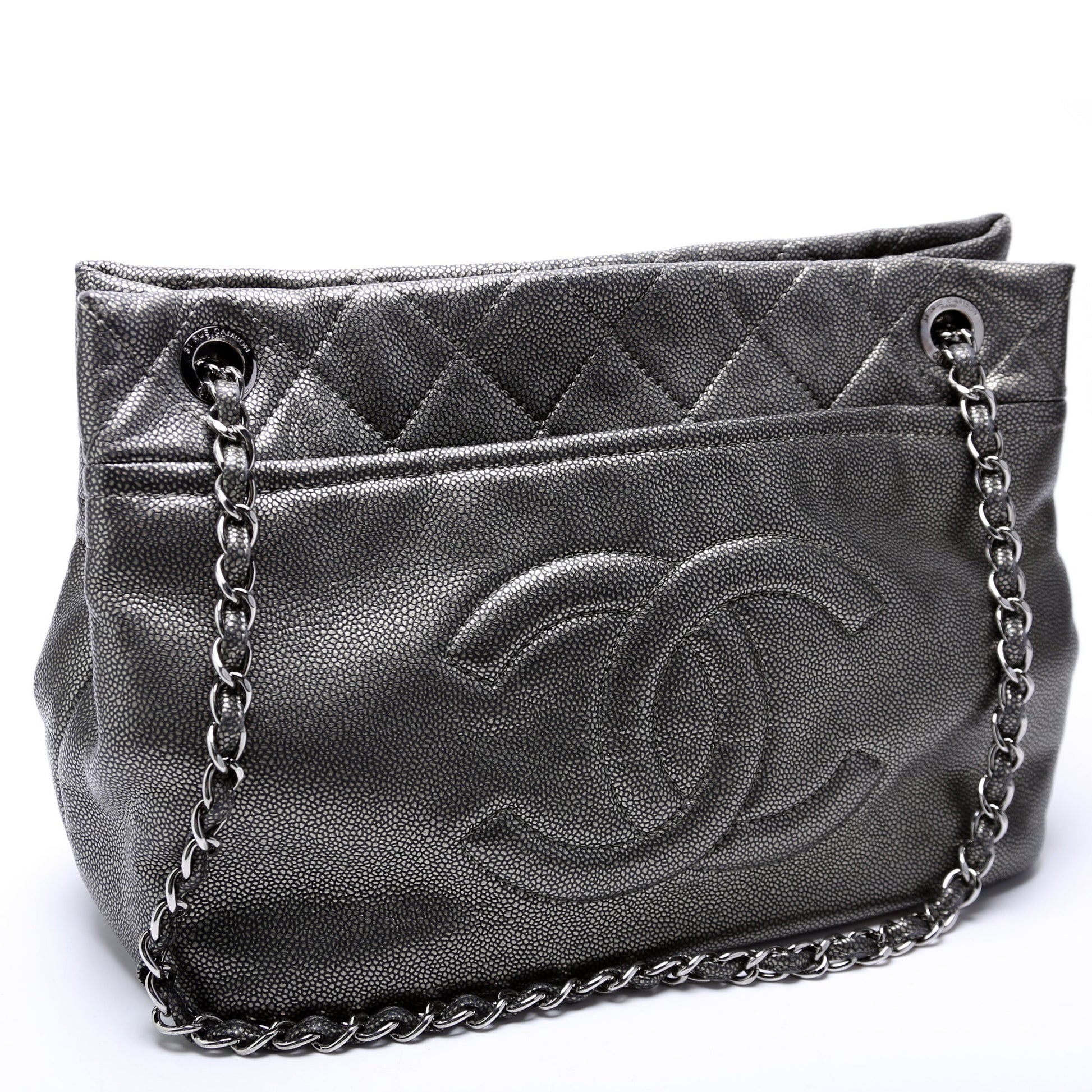 Chanel Soft CC TImeless Caviar 14M Black Tote Bag