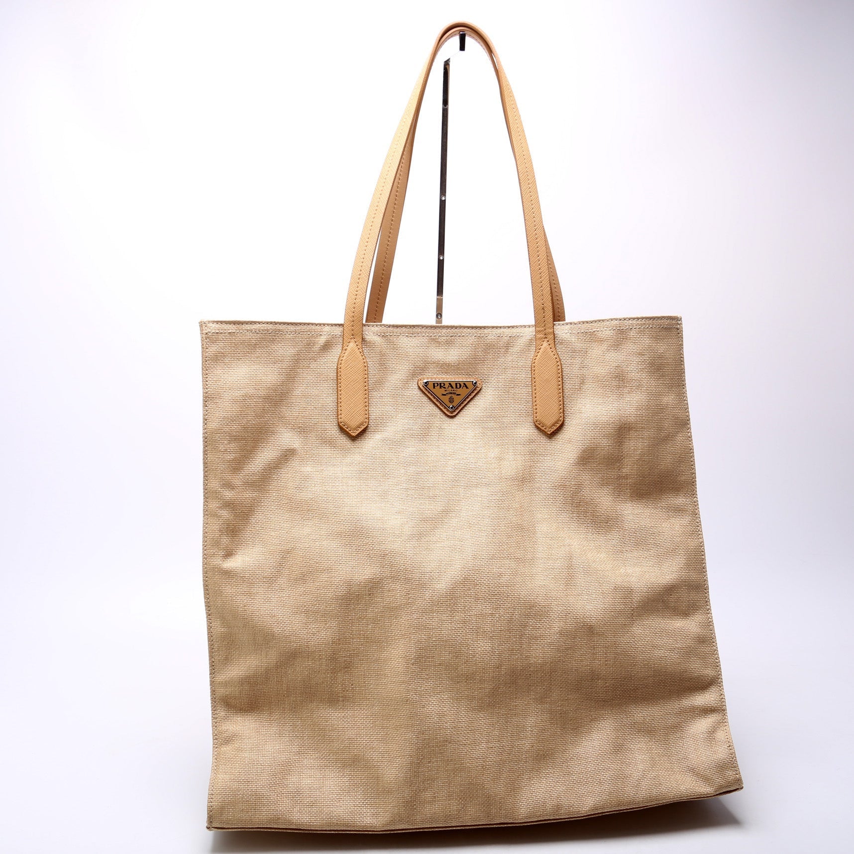 Prada Coated Shopper Tote Bag Canvas