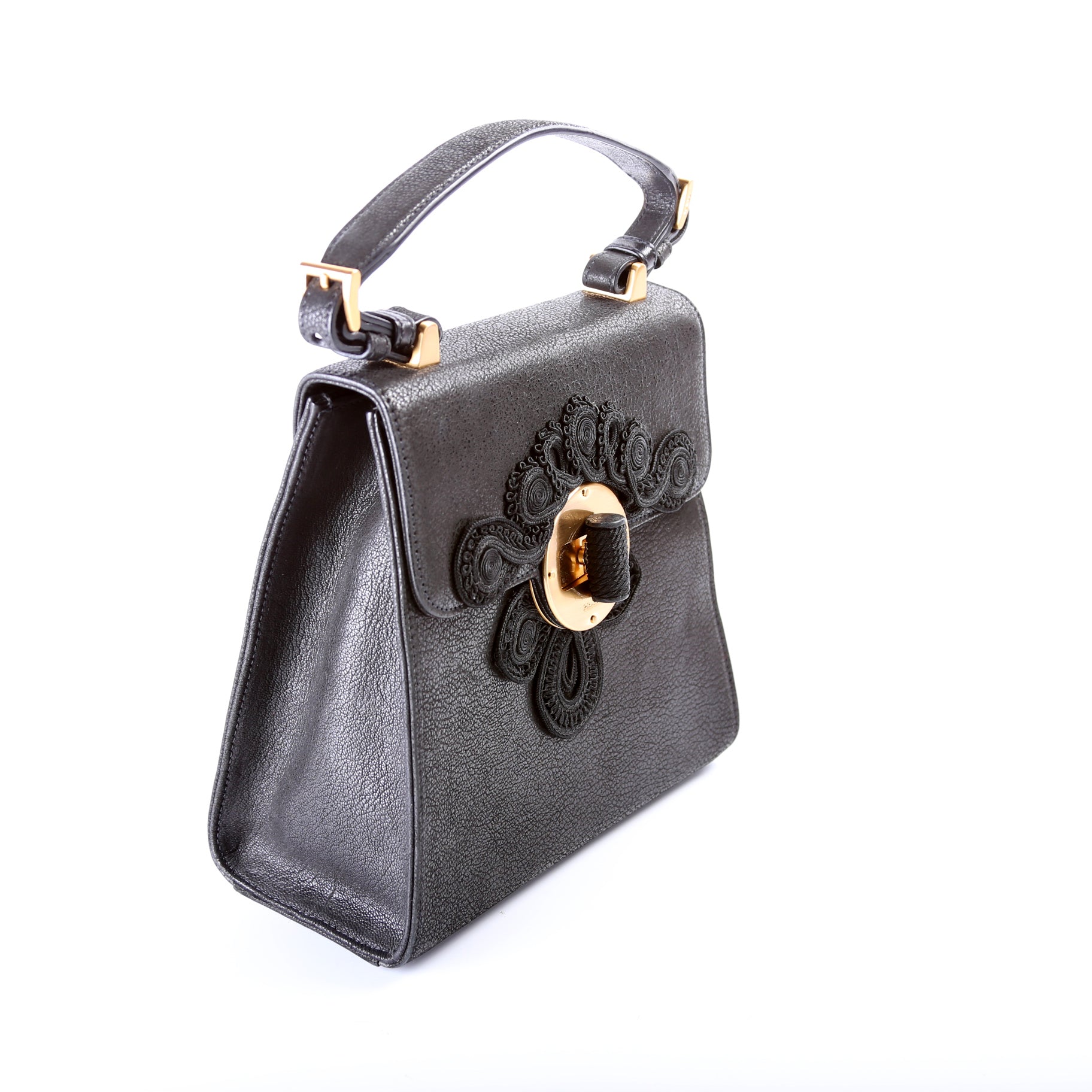Prada Antic Passamane Top Handle Bag Travel Bag