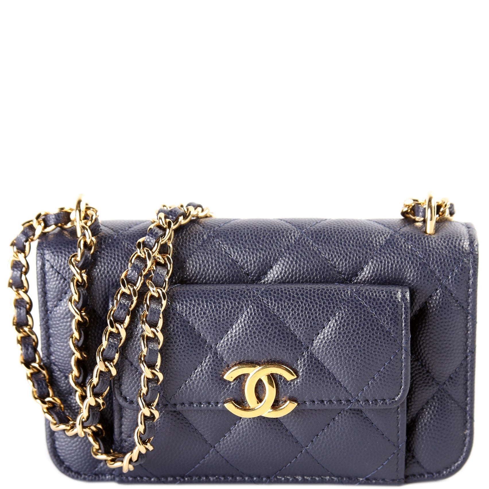 Chanel Pocket Twins On Caviar Small Clutch Bag