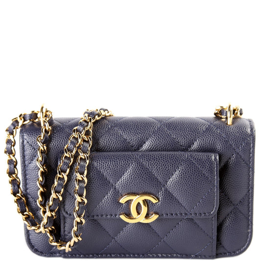 Chanel Pocket Twins On Caviar Small Clutch Bag