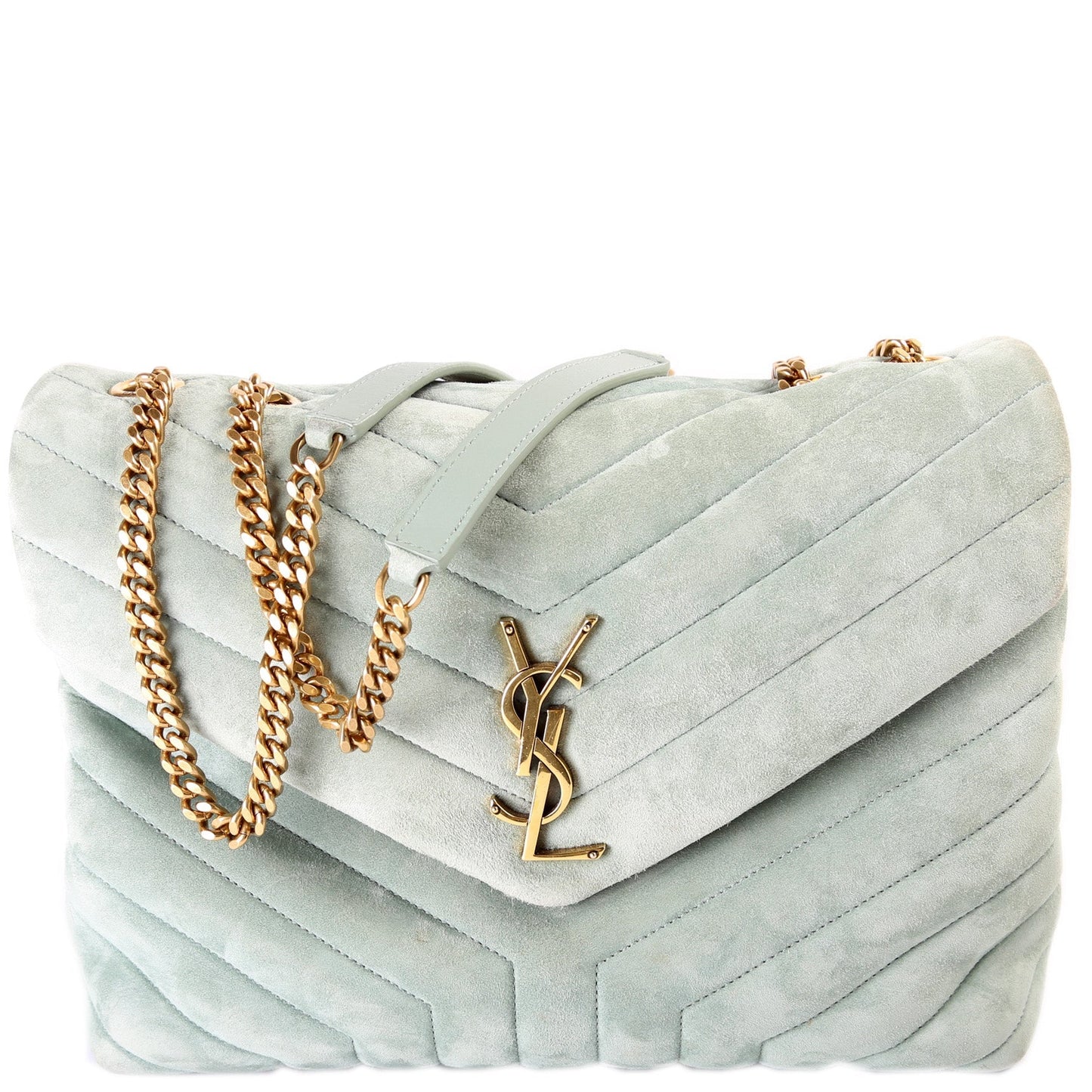YSL Saint Laurent Loulou Bag Suede Quilted Travel Bag