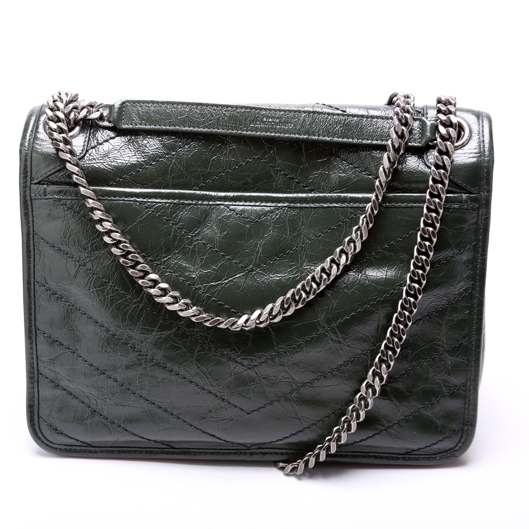 YSL Saint Laurent Niki Crinkle Bag Leather Medium Travel Bag