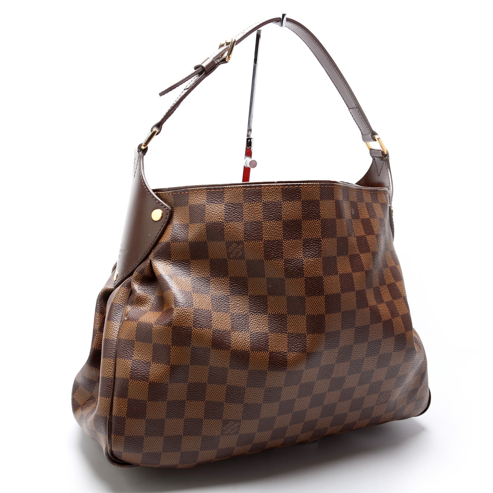 Louis Vuitton Reggia Hobo Ebene Damier Shoulder Bag