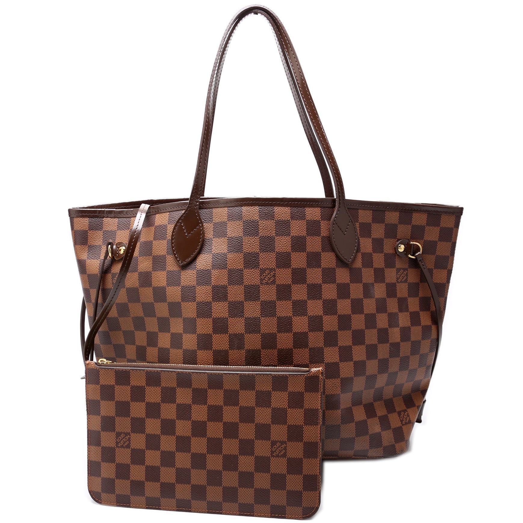 Louis Vuitton Neverfull MM w Ebene Damier Wallet Case Ebene 17
