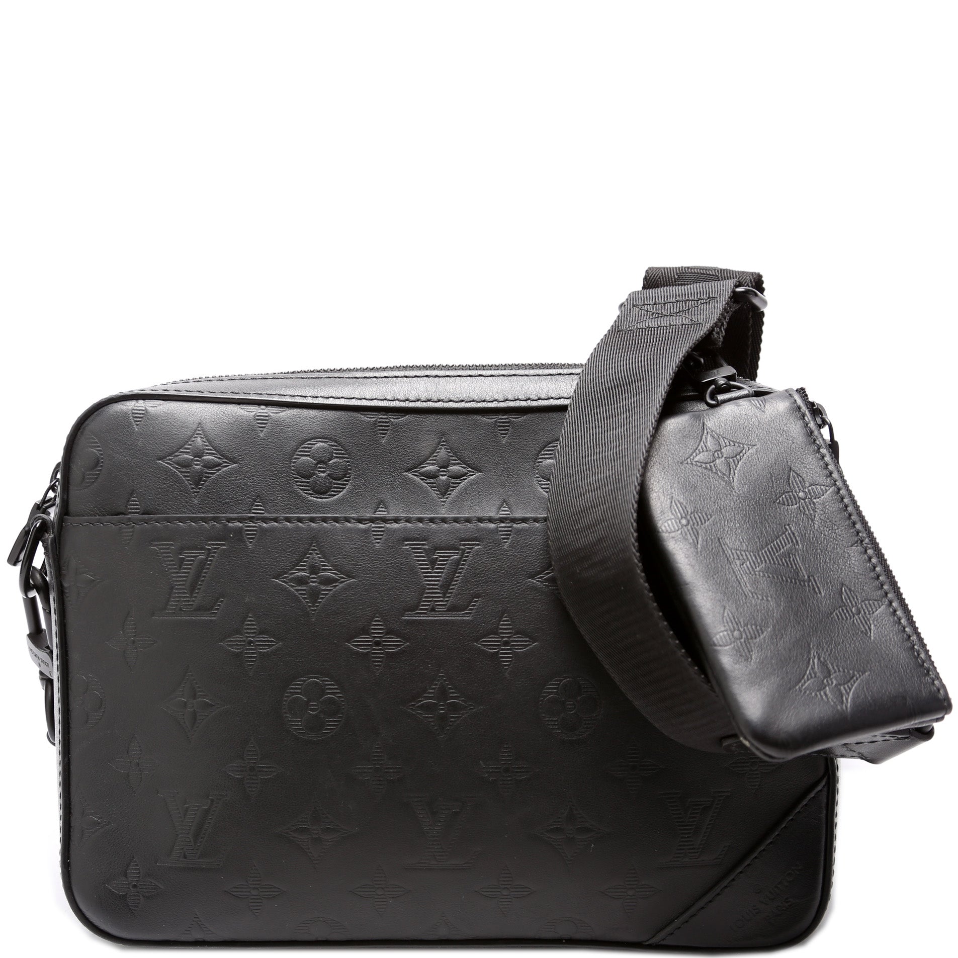 Louis Vuitton Duo Messenger Shadow Monogram Leather Crossbody Bag Leather 2