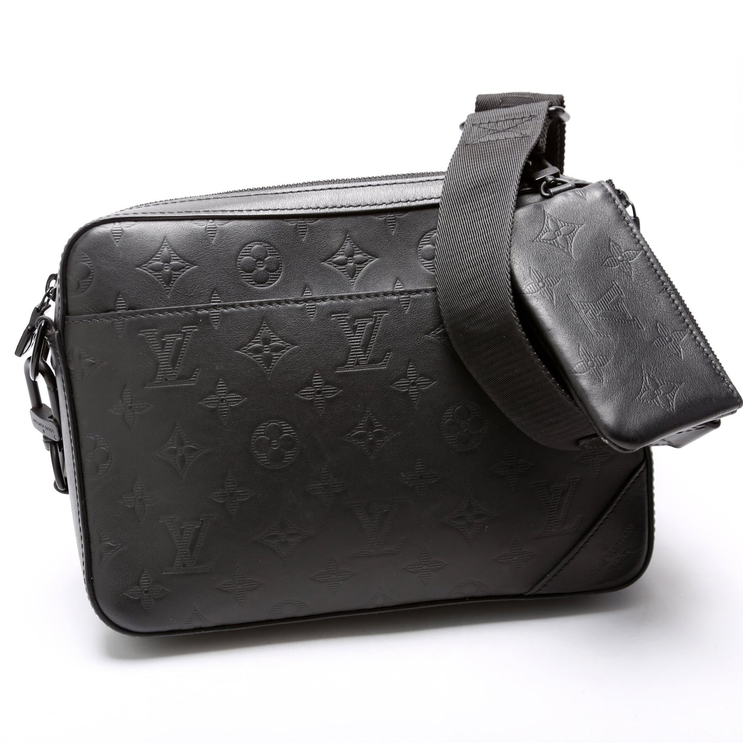 Louis Vuitton Duo Messenger Shadow Monogram Leather Crossbody Bag Leather 2