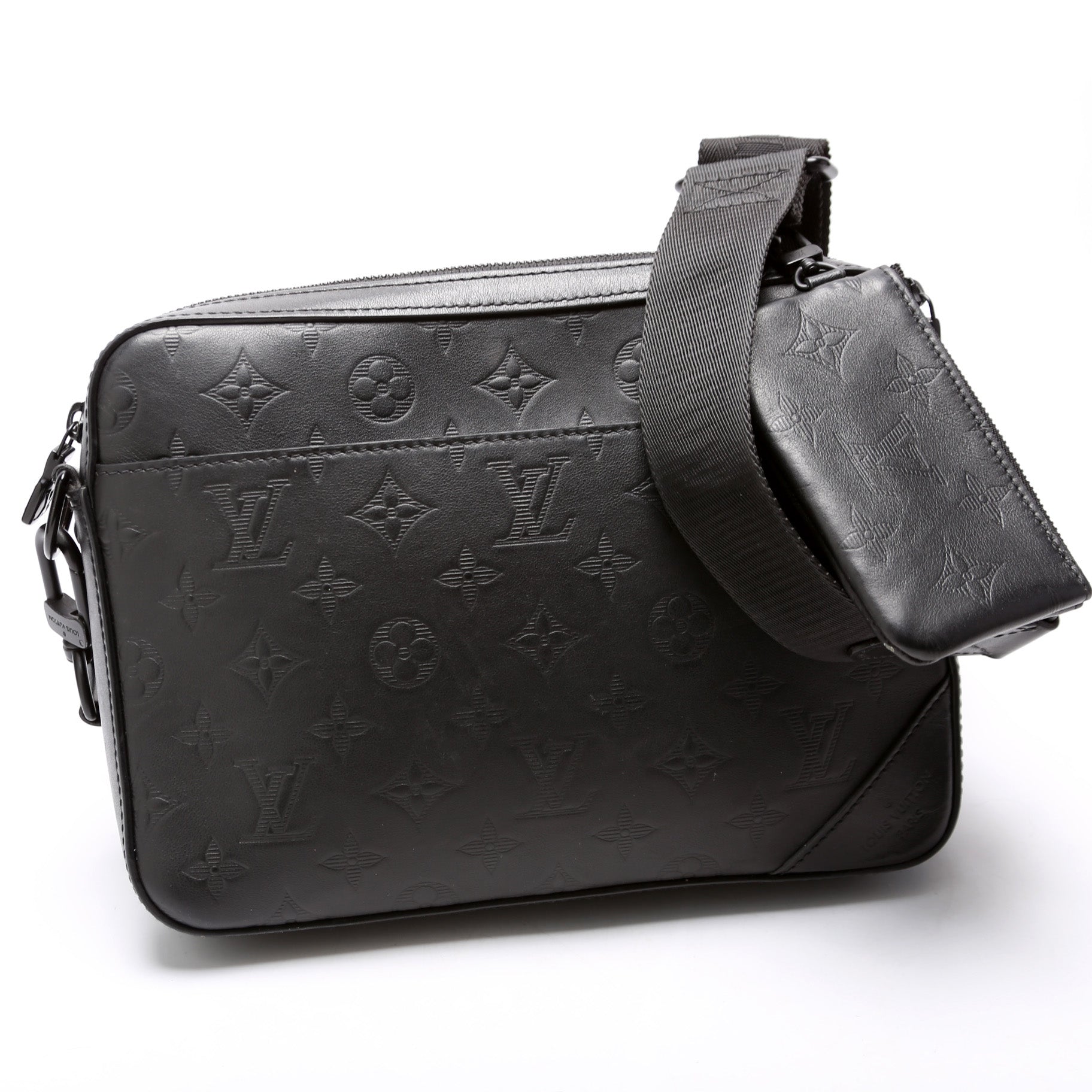 Louis Vuitton Duo Messenger Shadow Monogram Leather Crossbody Bag Leather 2