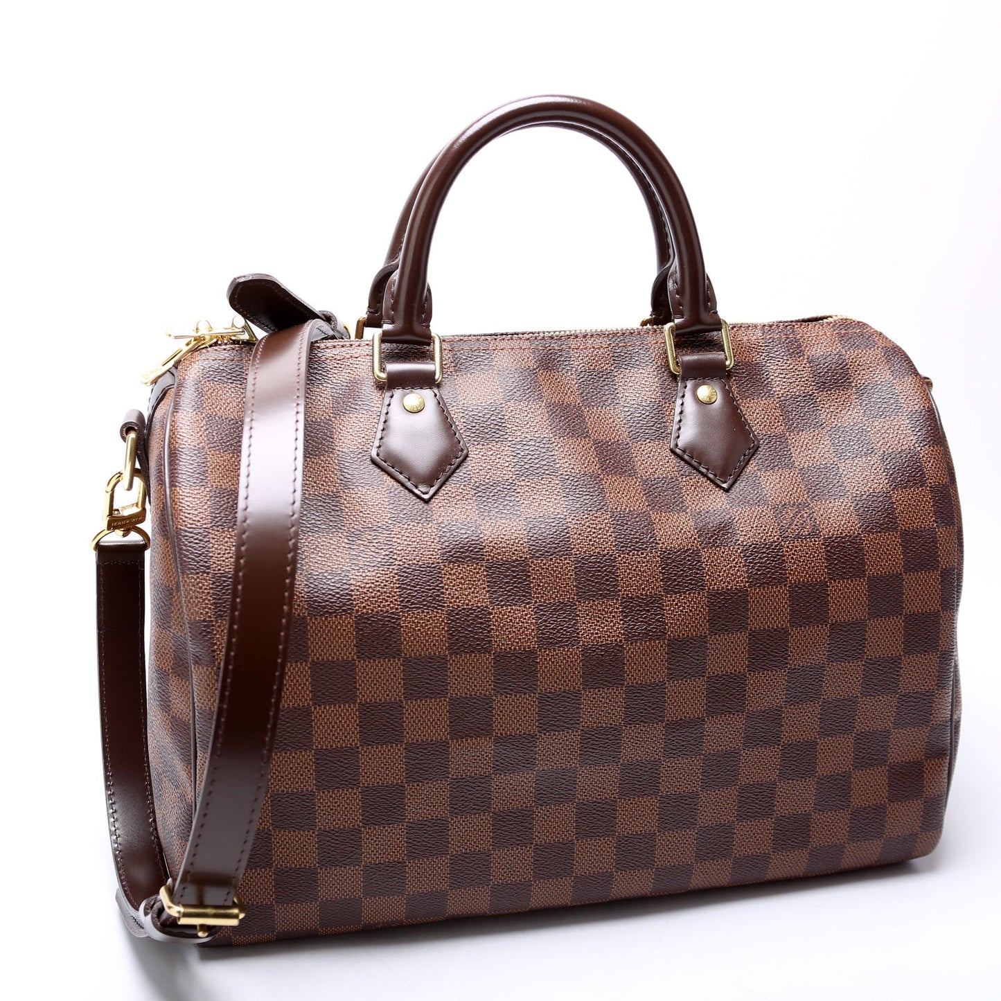 Louis Vuitton Speedy 30 Bandouliere Ebene Damier Handbag Ebene 20