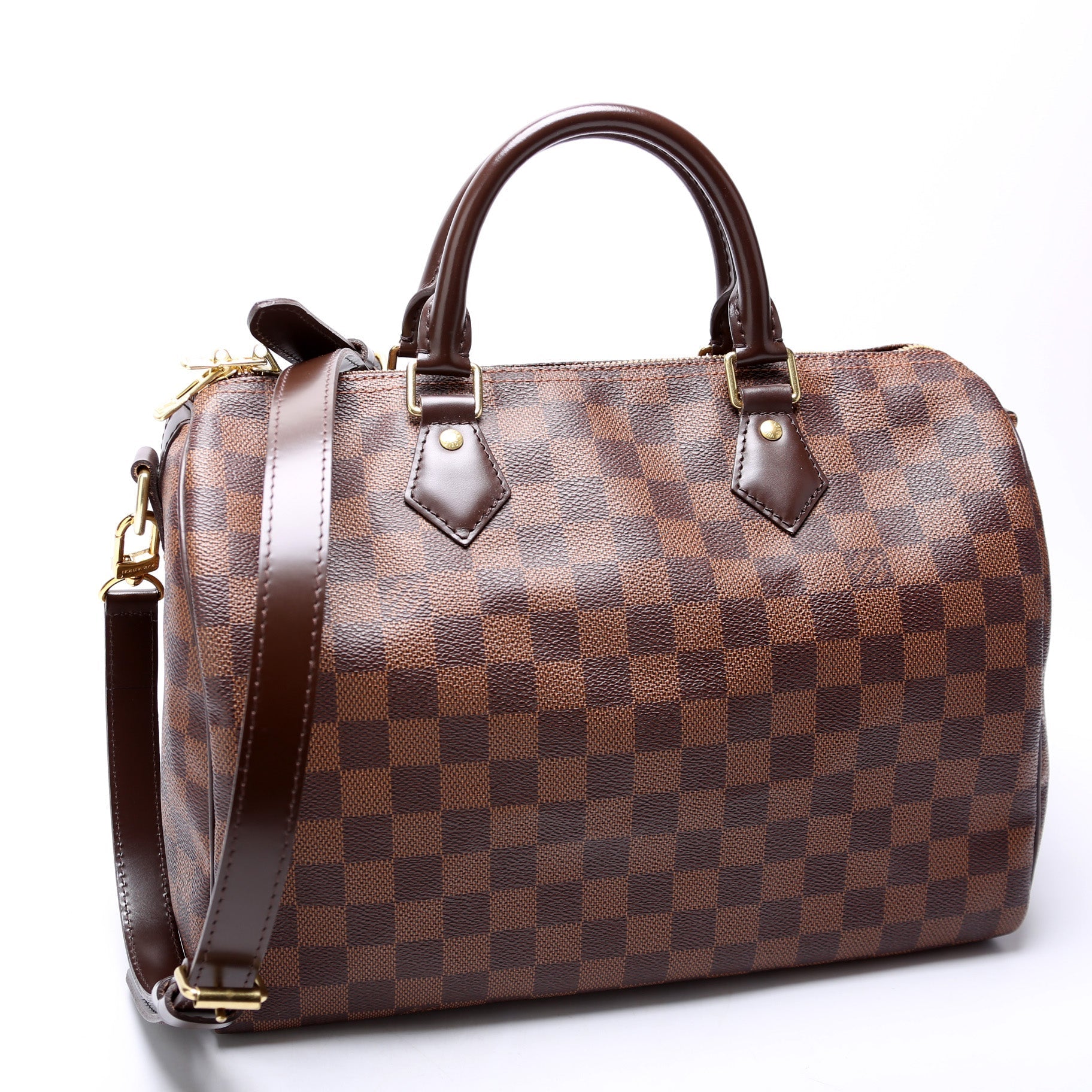 Louis Vuitton Speedy 30 Bandouliere Ebene Damier Handbag Ebene 20