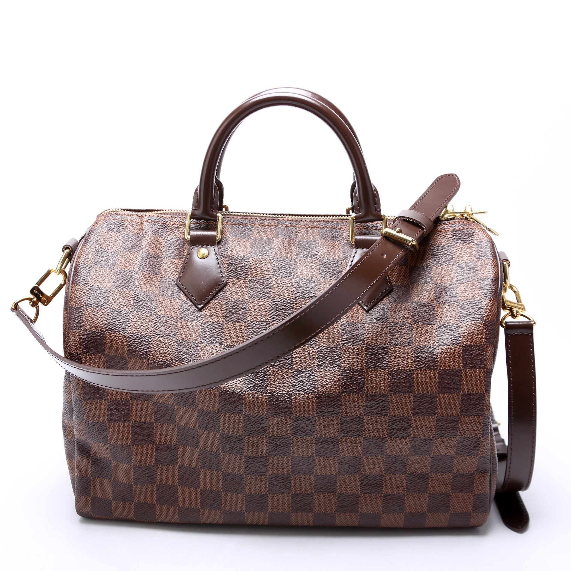 Louis Vuitton Speedy 30 Bandouliere Ebene Damier Handbag Ebene 20