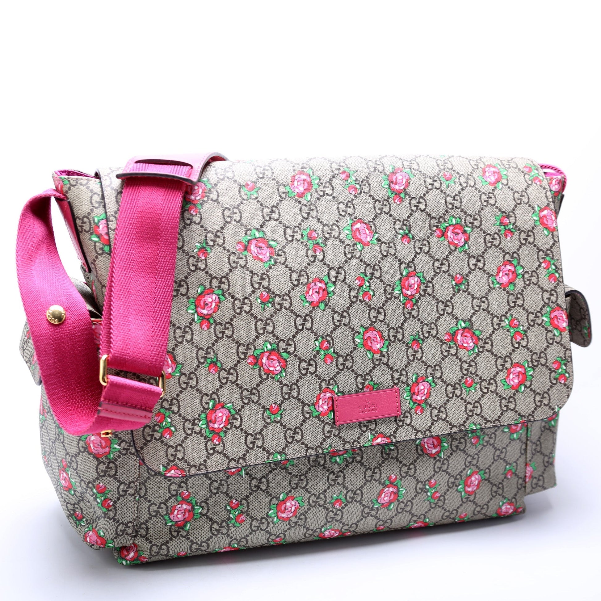 Gucci GG Plus Rose Bud Diaper Travel Bag