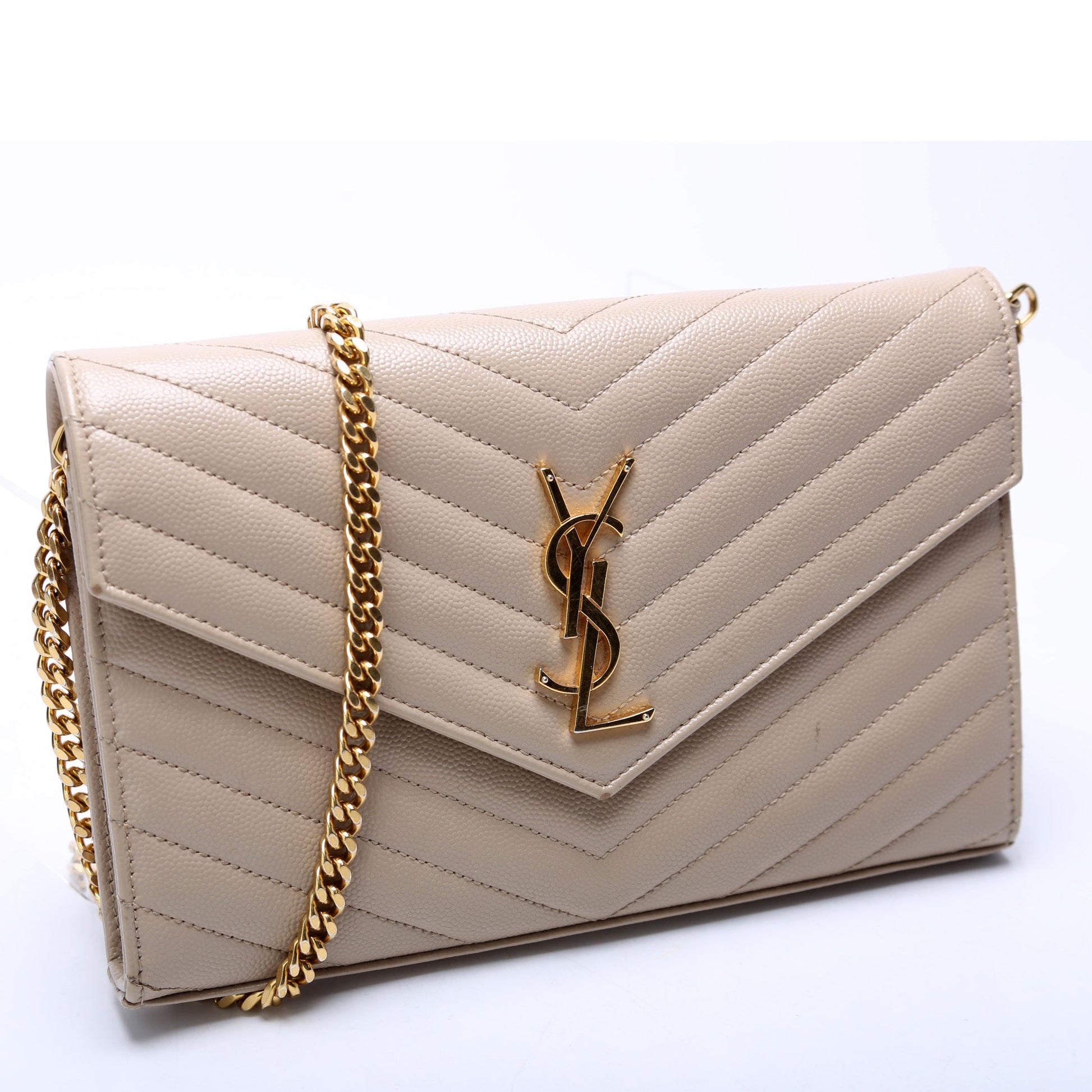 YSL Saint Laurent Grain De Wallet Bag Chain Travel Bag Chain Wallet 2