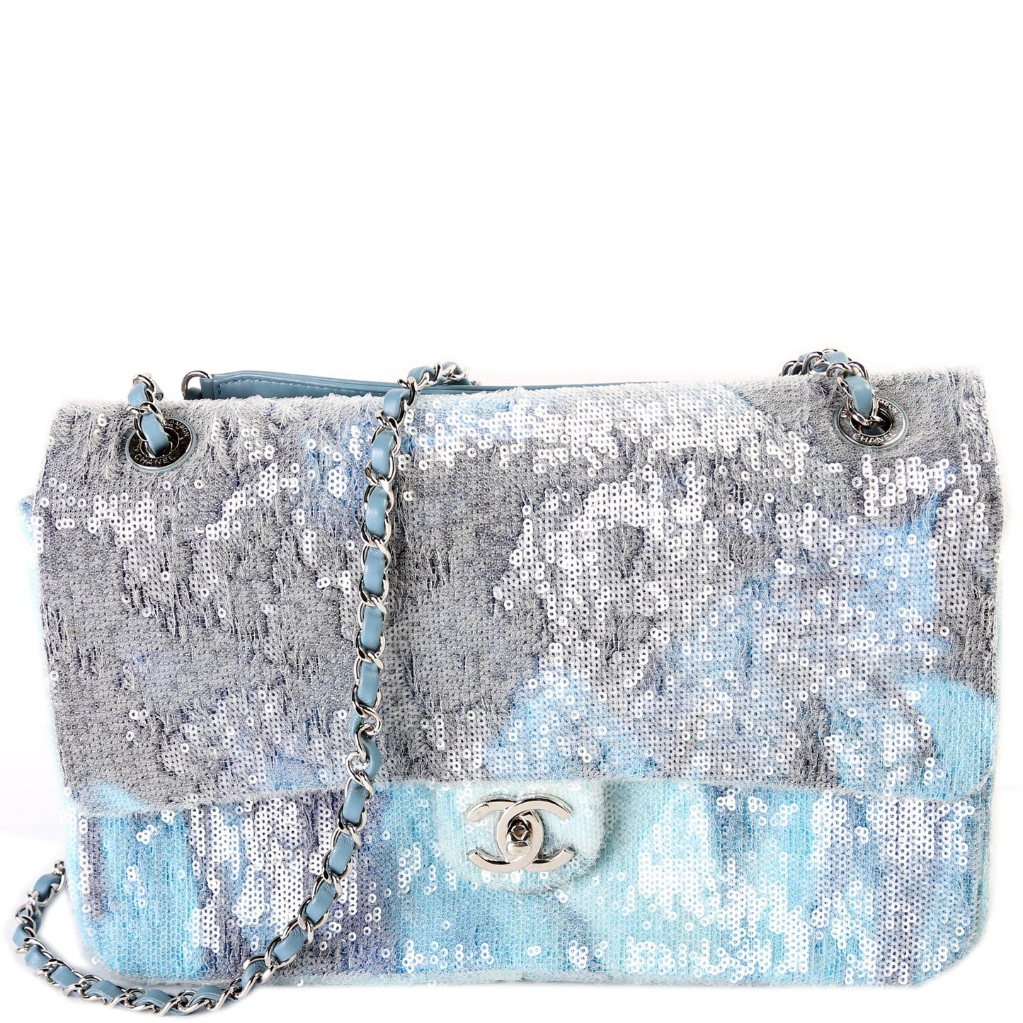 Chanel Waterfall Sequin Single Flap 25M Handbag