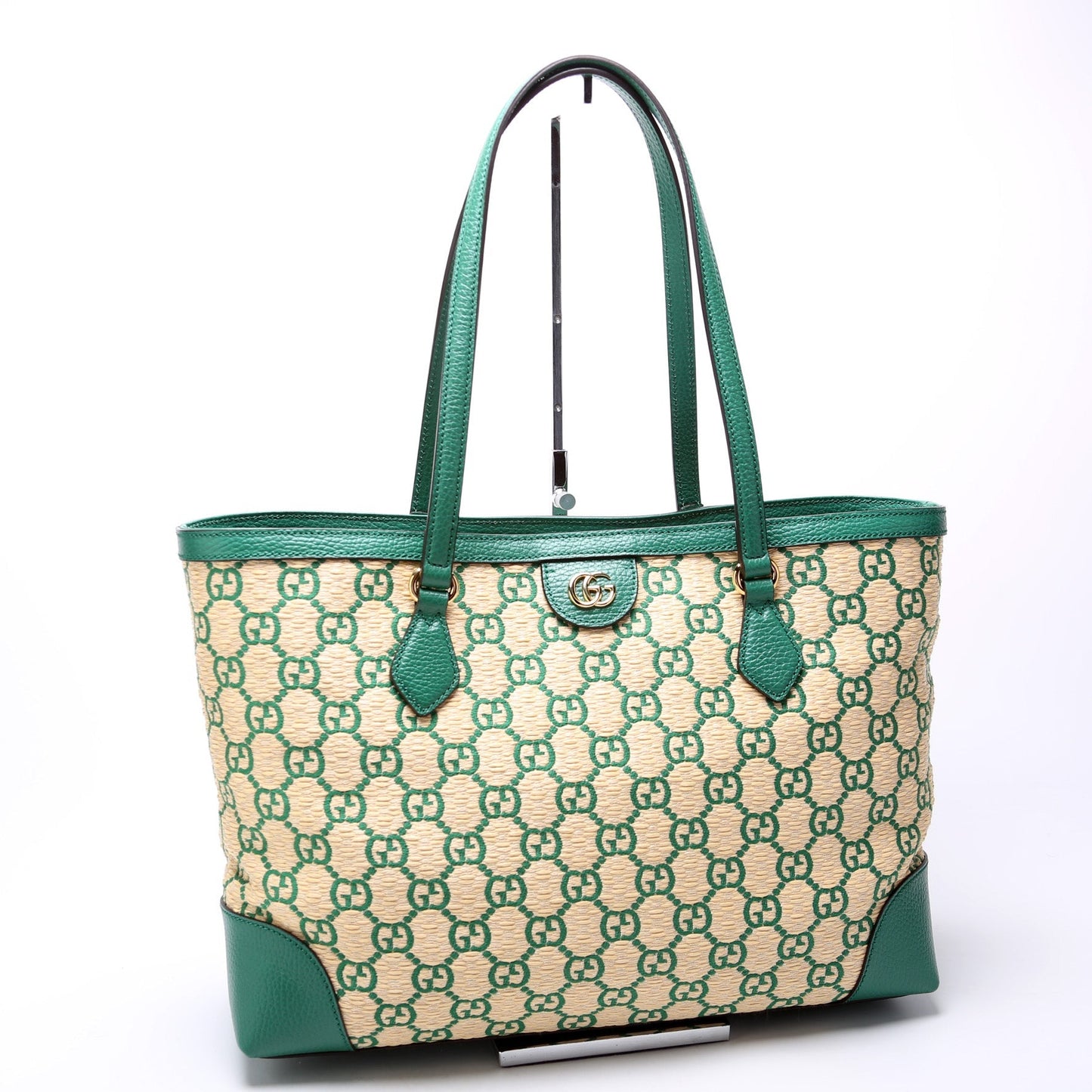 Gucci Ophidia GG Straw Tote Bag