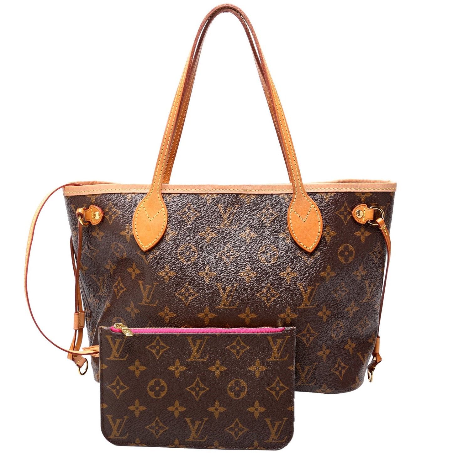 Louis Vuitton Neverfull w PM Monogram Wallet Case