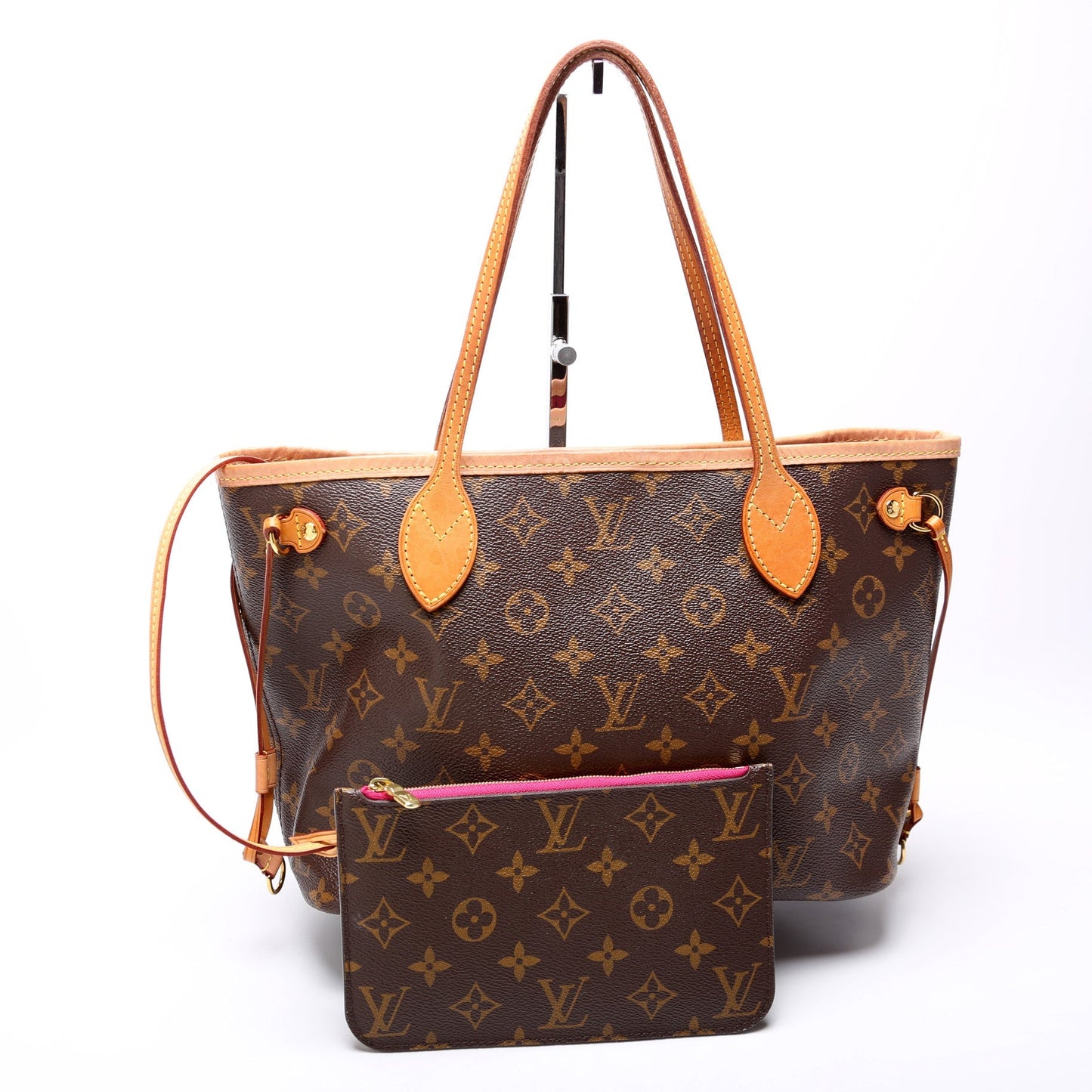 Louis Vuitton Neverfull w PM Monogram Wallet Case