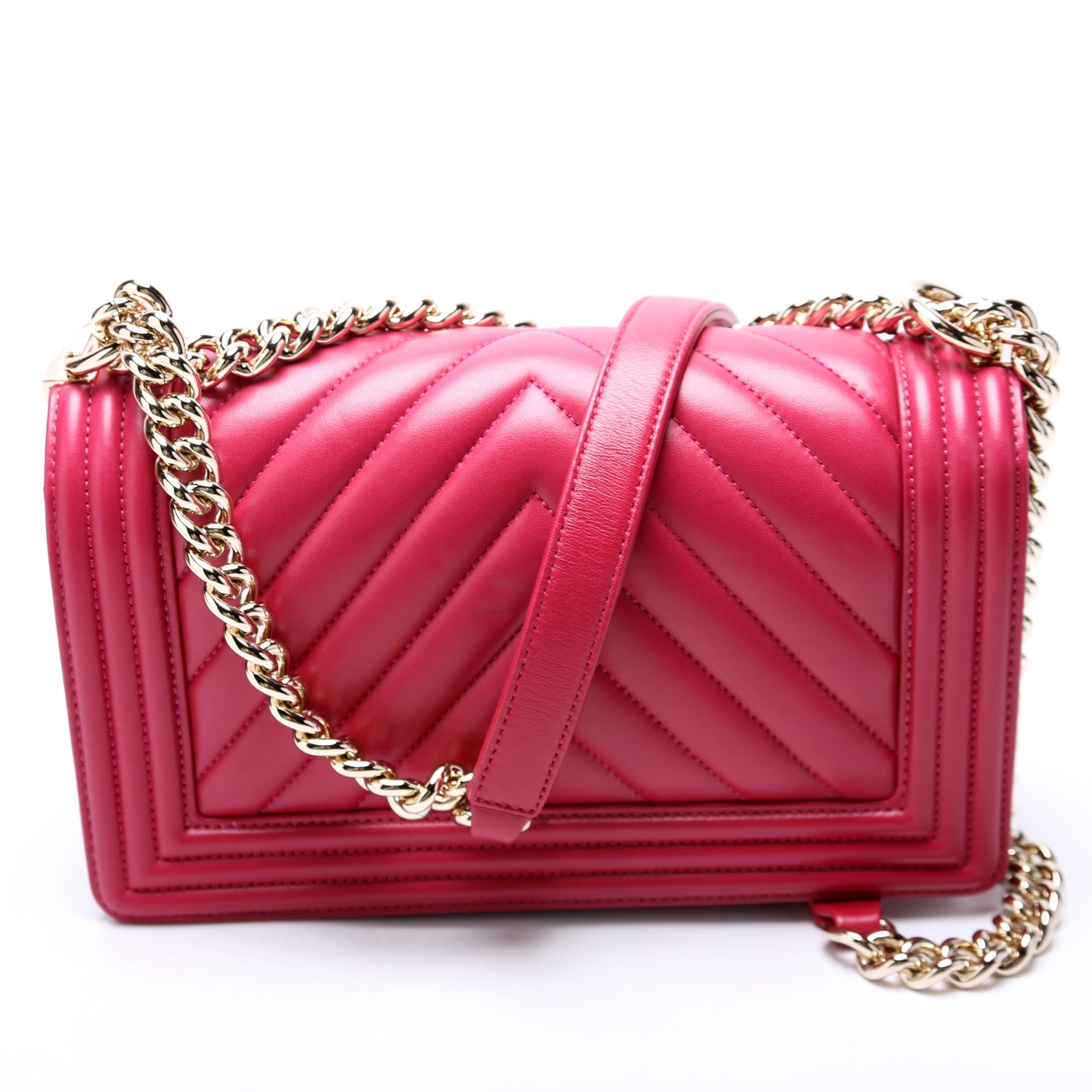 Chanel Boy Flap Old Lambskin Berry Handbag