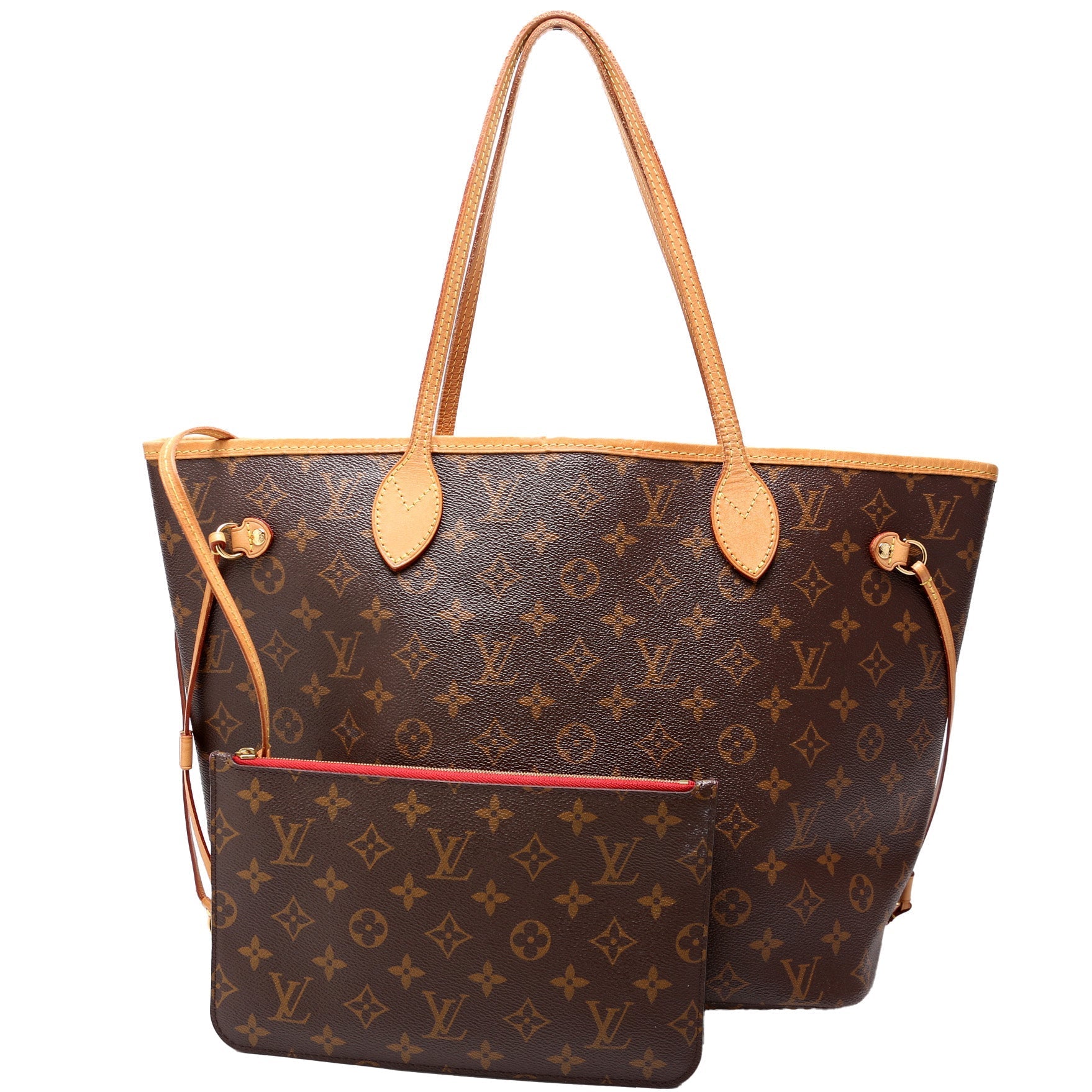 Louis Vuitton Neverfull w MM Monogram Wallet Case Monogram 30