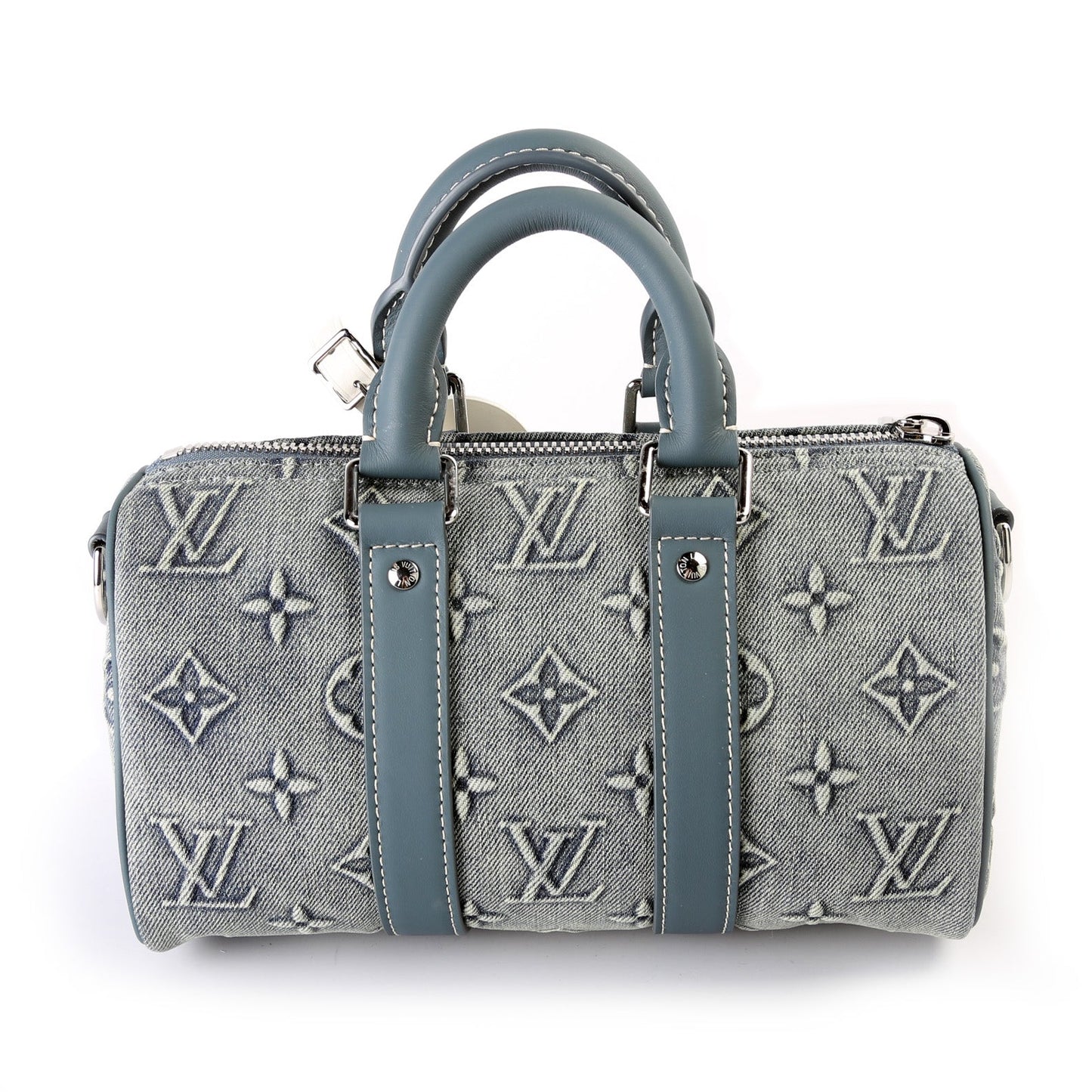 Louis Vuitton Keepall 25 W Denim Monogram Travel Bag Monogram 1