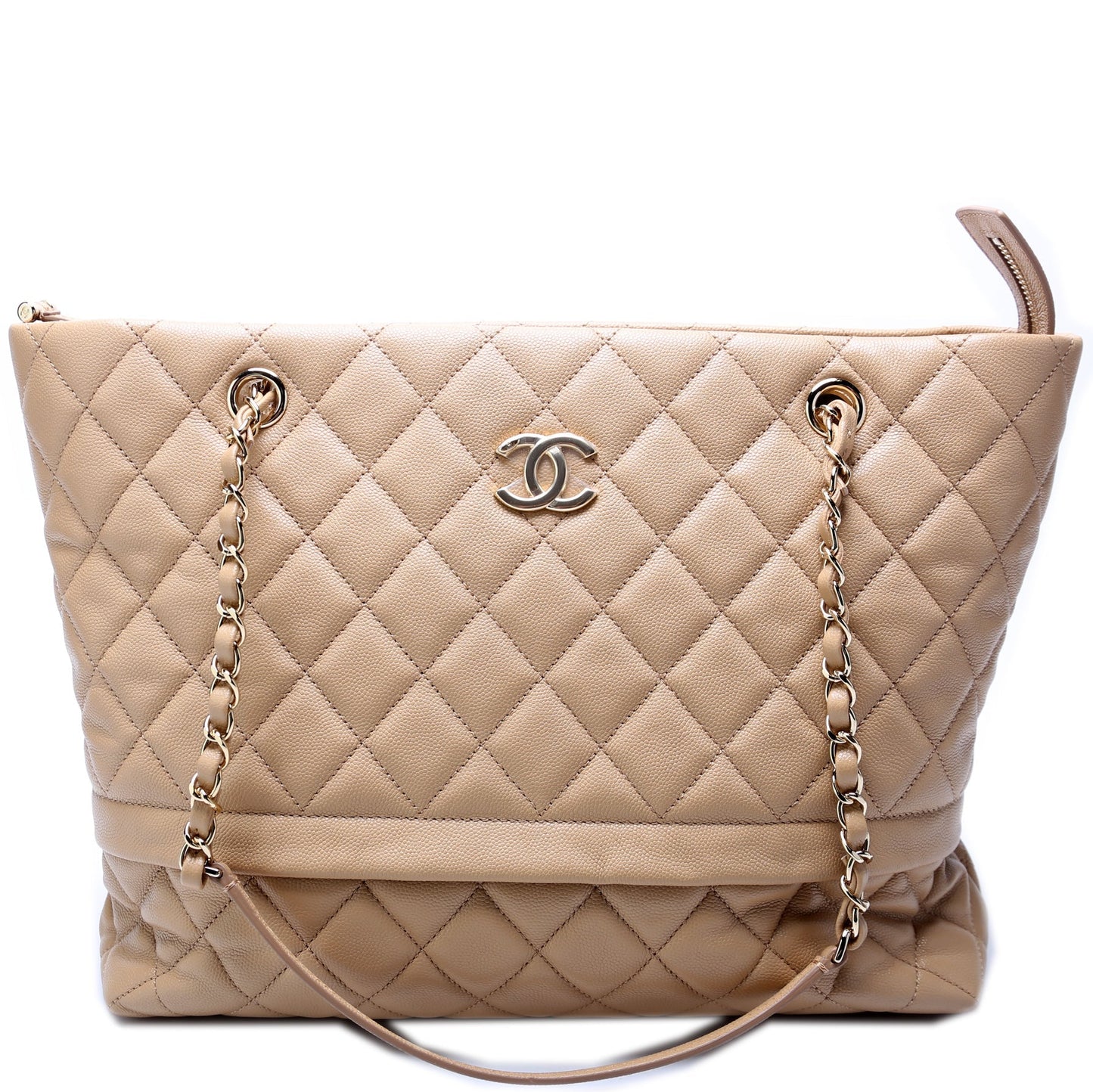 Chanel CC Rolled Up Caviar 28M Tote Bag