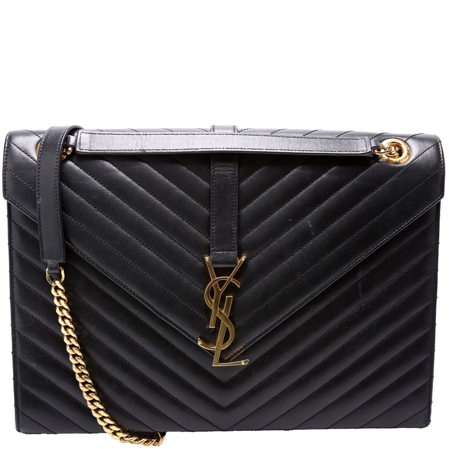 YSL Saint Laurent Envelope Chevron Bag Large Travel Bag Large Chevron 342025