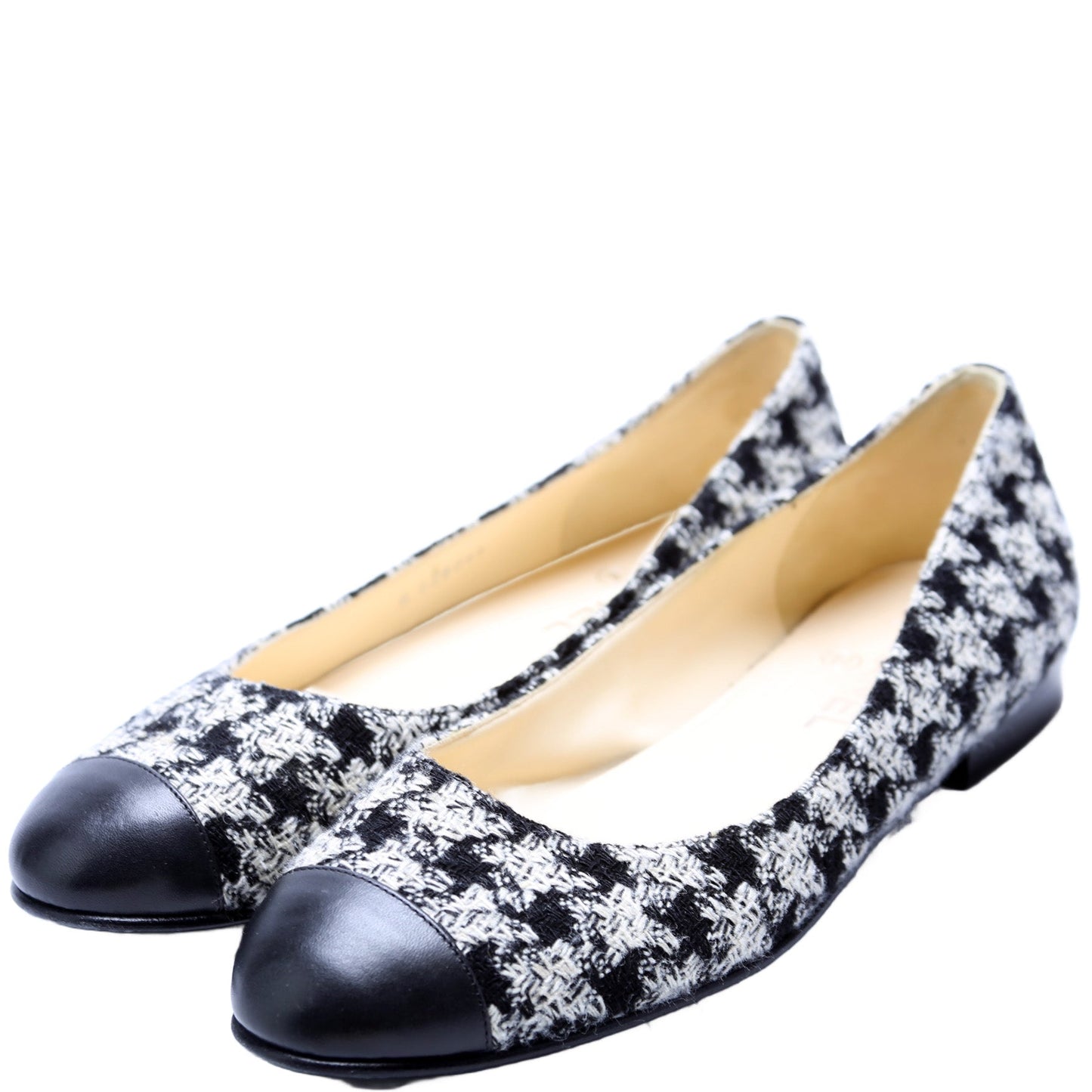 Chanel CC Tweed Ballet Flats Size 39