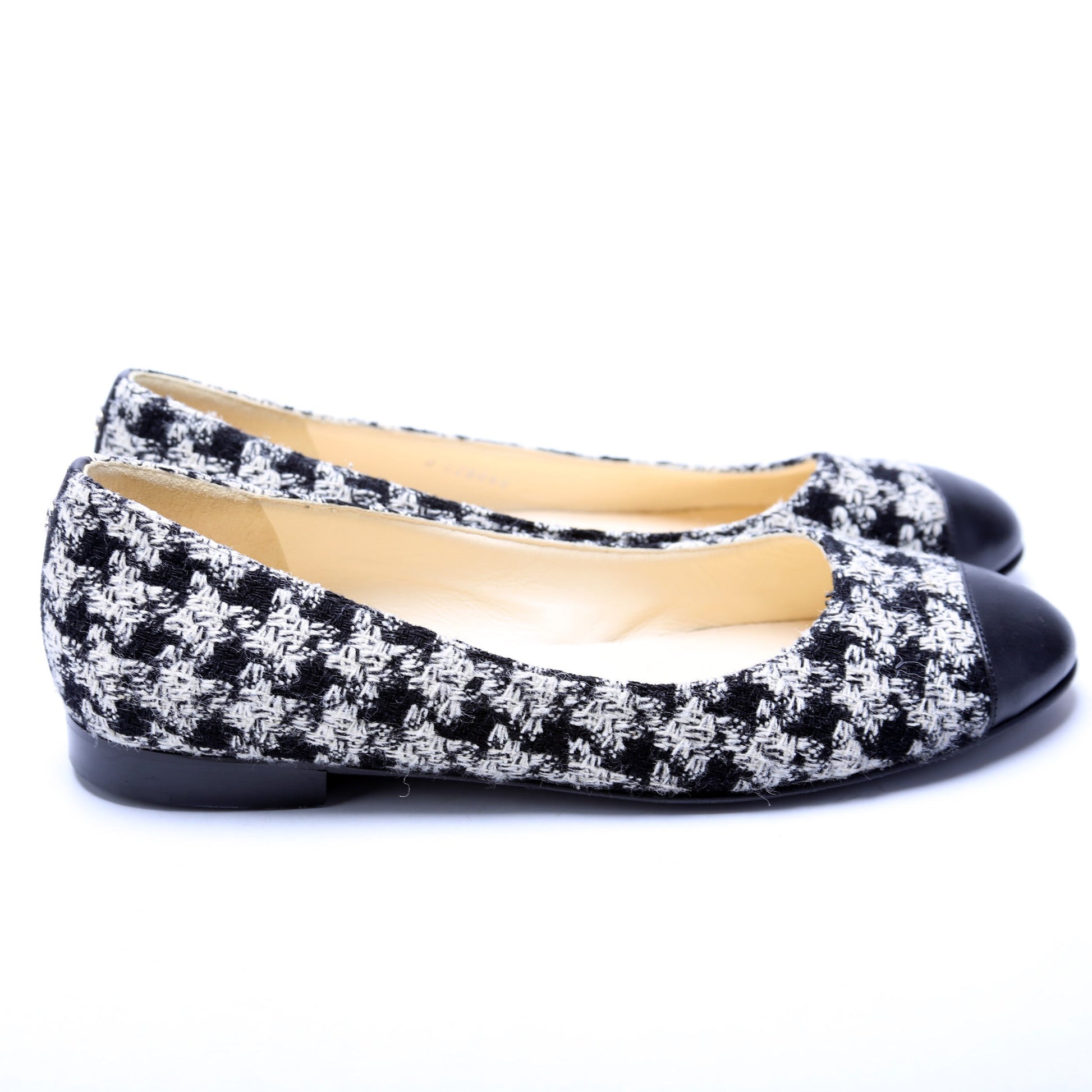Chanel CC Tweed Ballet Flats Size 39