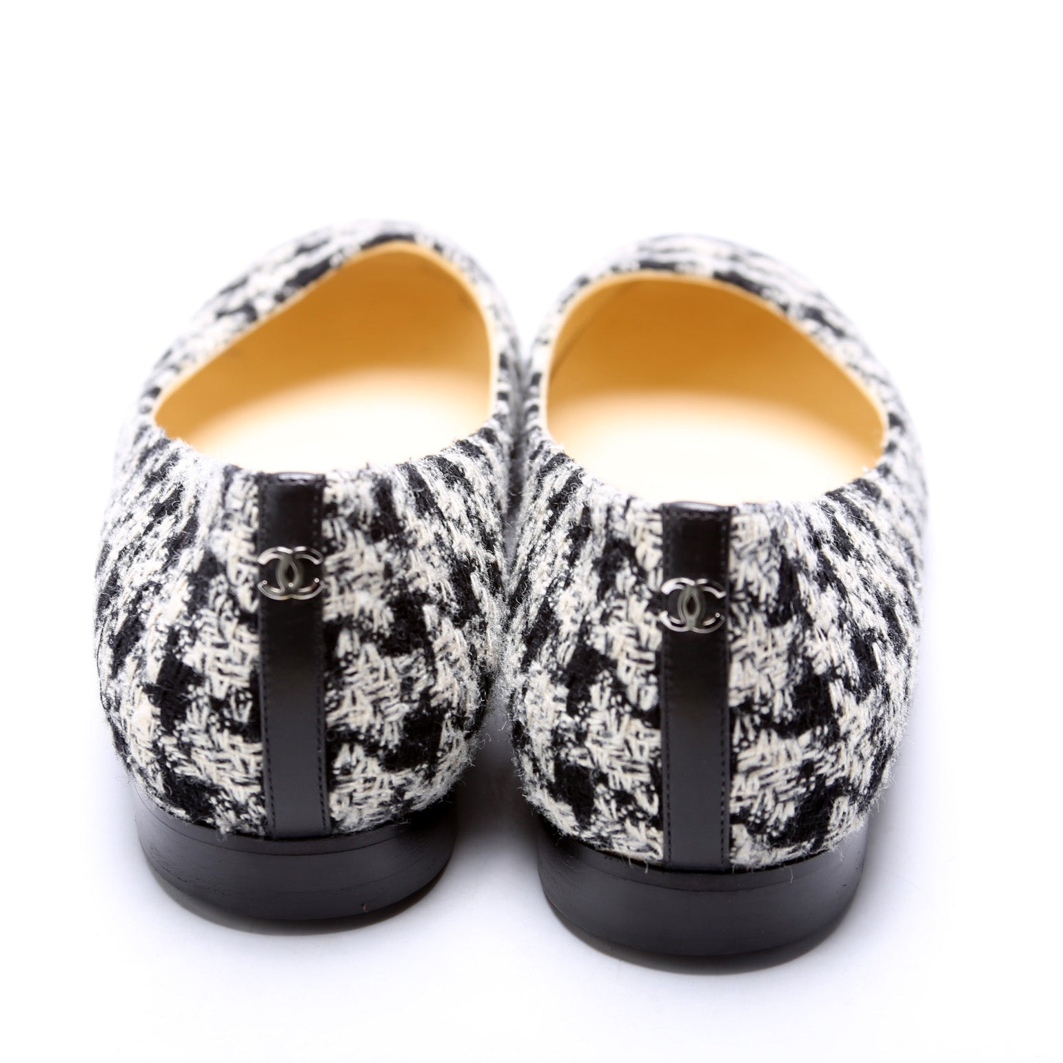 Chanel CC Tweed Ballet Flats Size 39