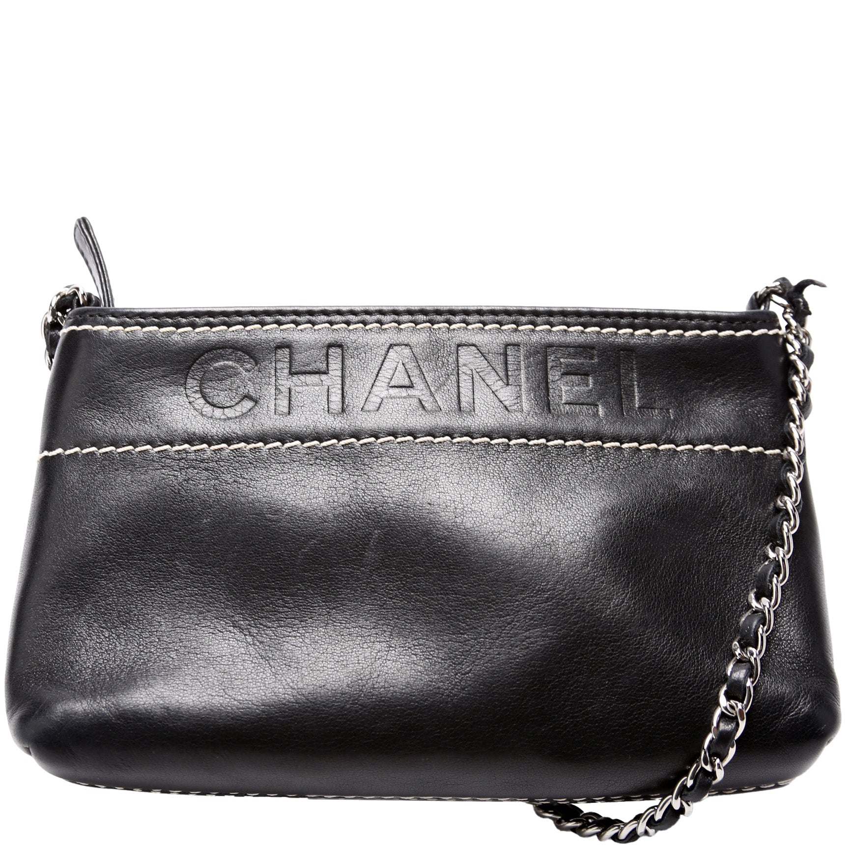 Chanel Lax Pochette Lambskin 8M Clutch Bag