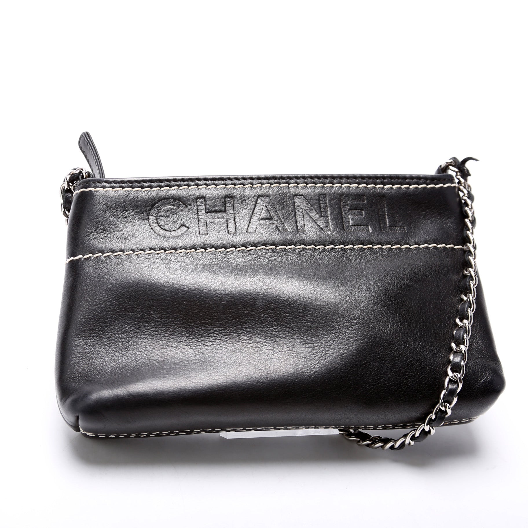 Chanel Lax Pochette Lambskin 8M Clutch Bag