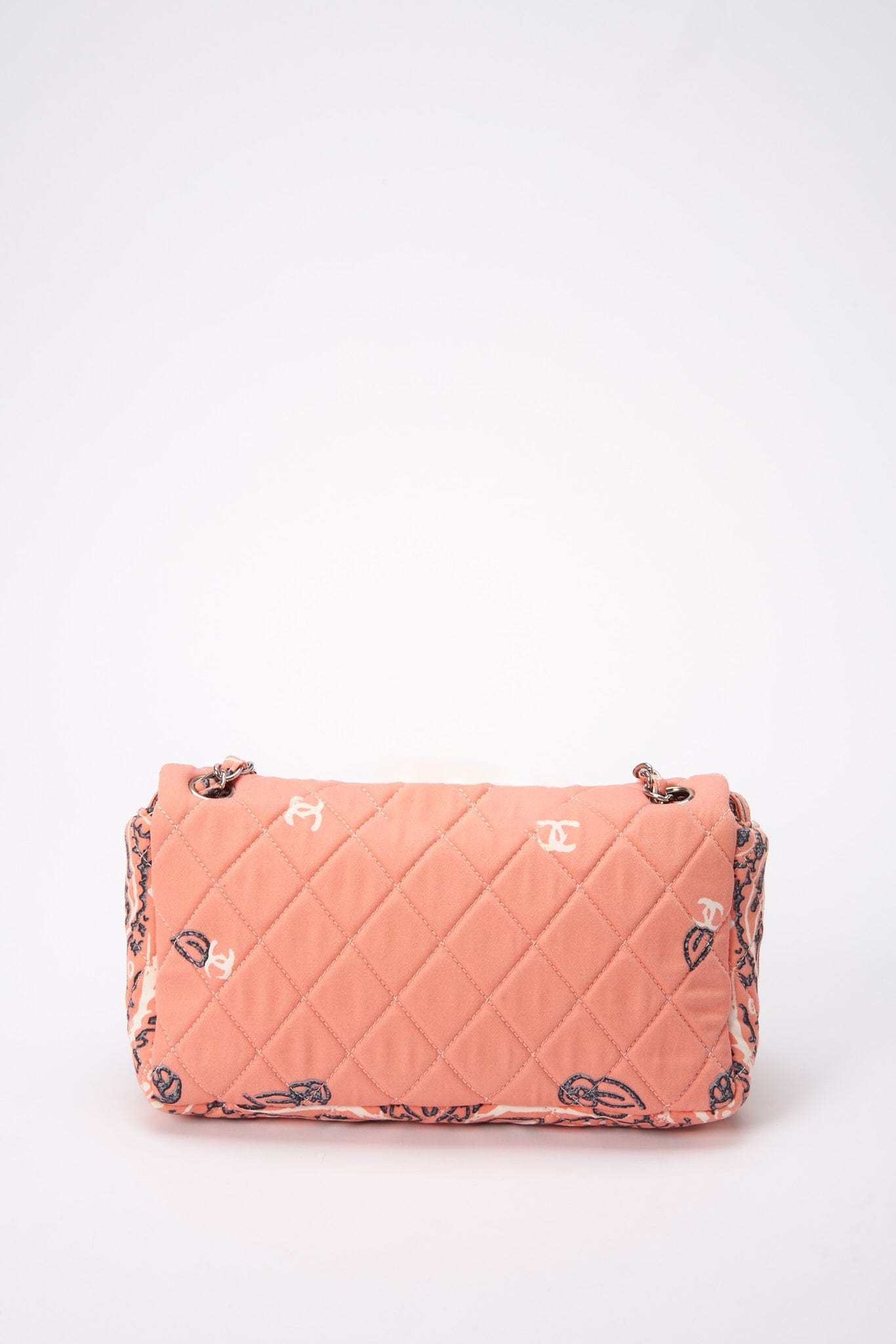 Chanel Bandana Paisley Print Cotton Flap Jewelry