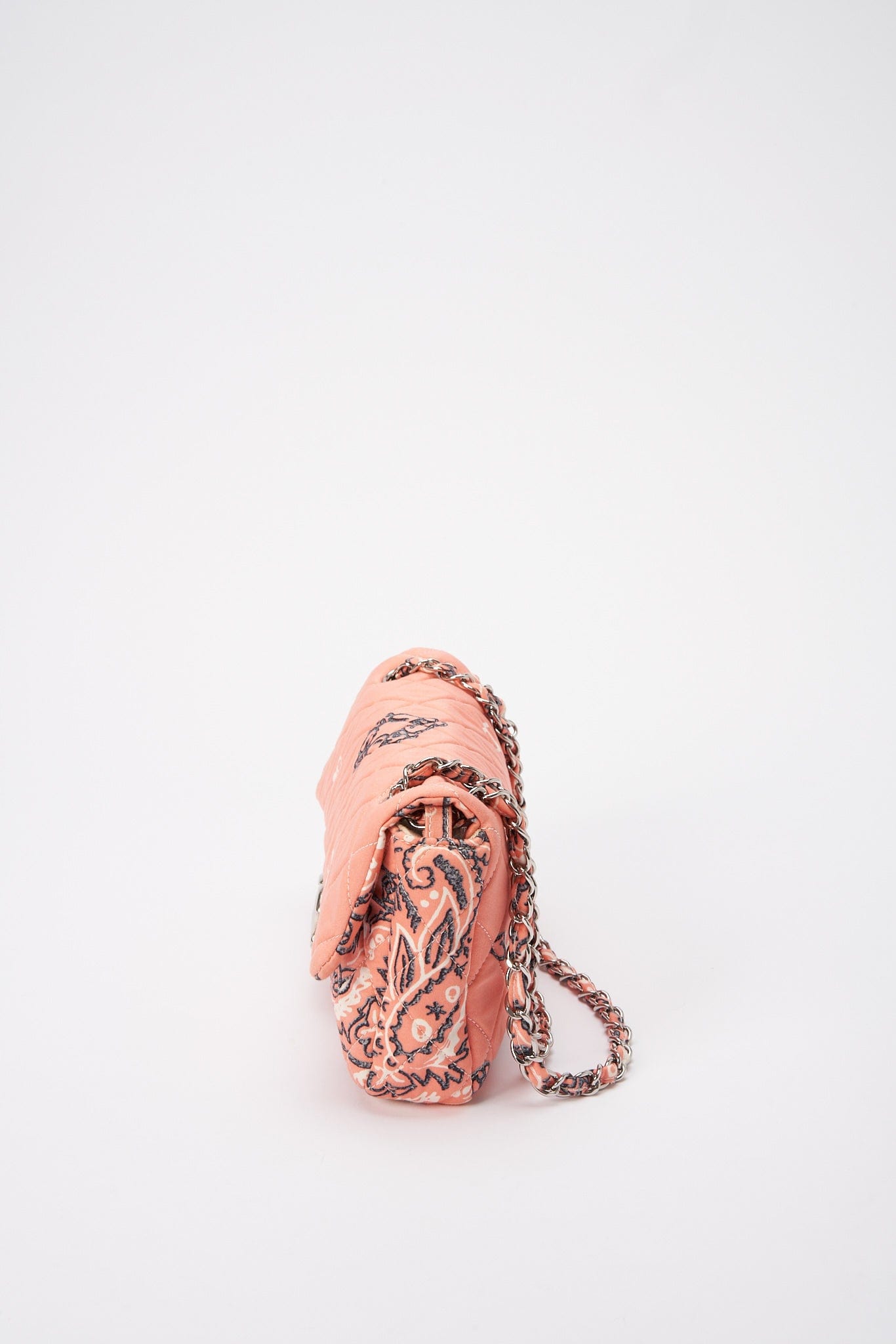 Chanel Bandana Paisley Print Cotton Flap Jewelry