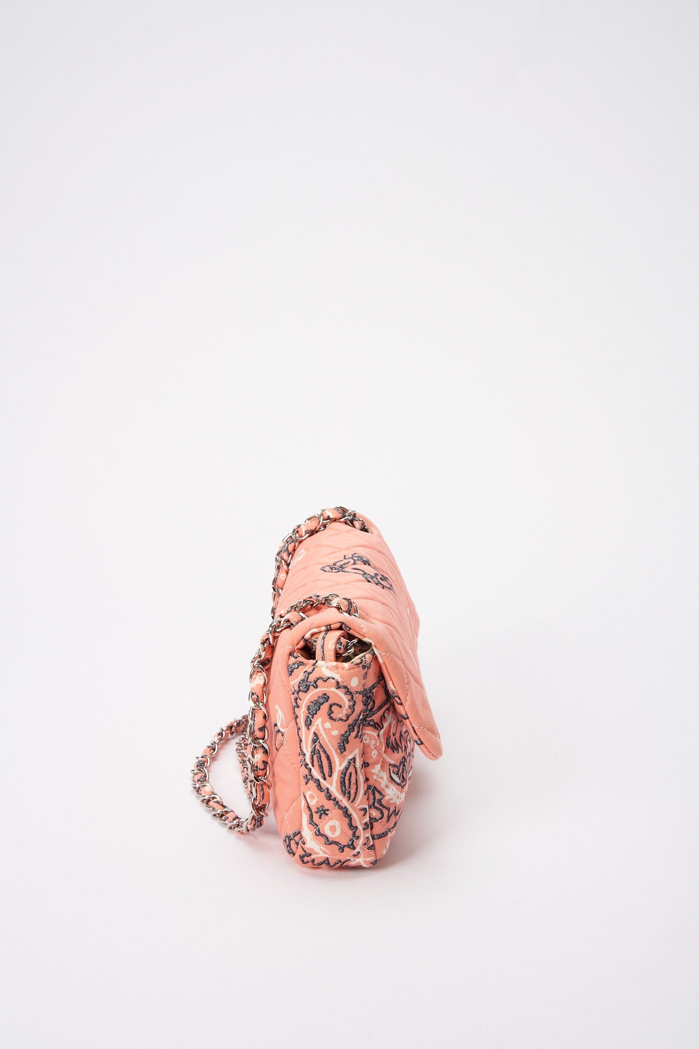 Chanel Bandana Paisley Print Cotton Flap Jewelry