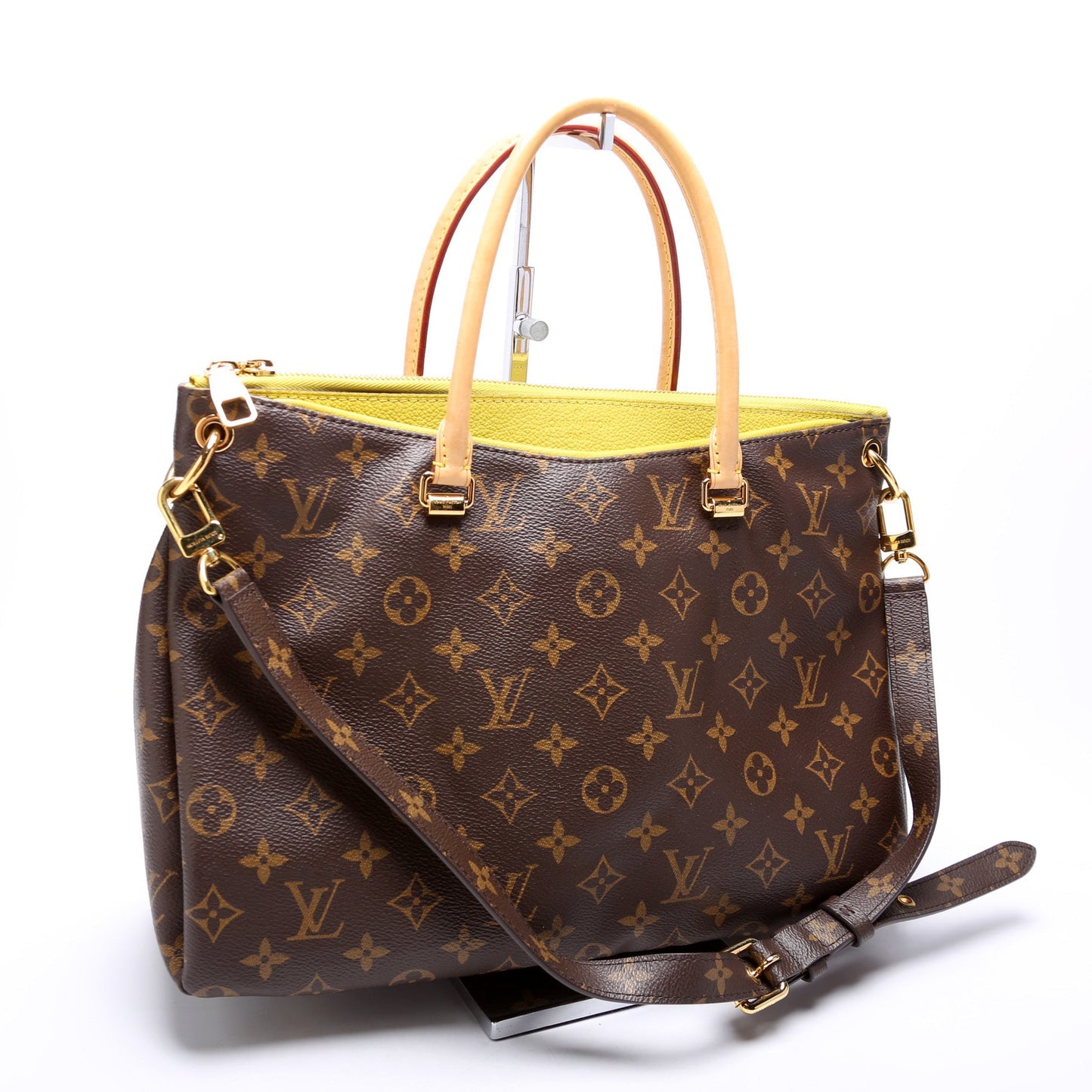 Louis Vuitton Pallas Side Monogram Canvas Tote Bag Side 2