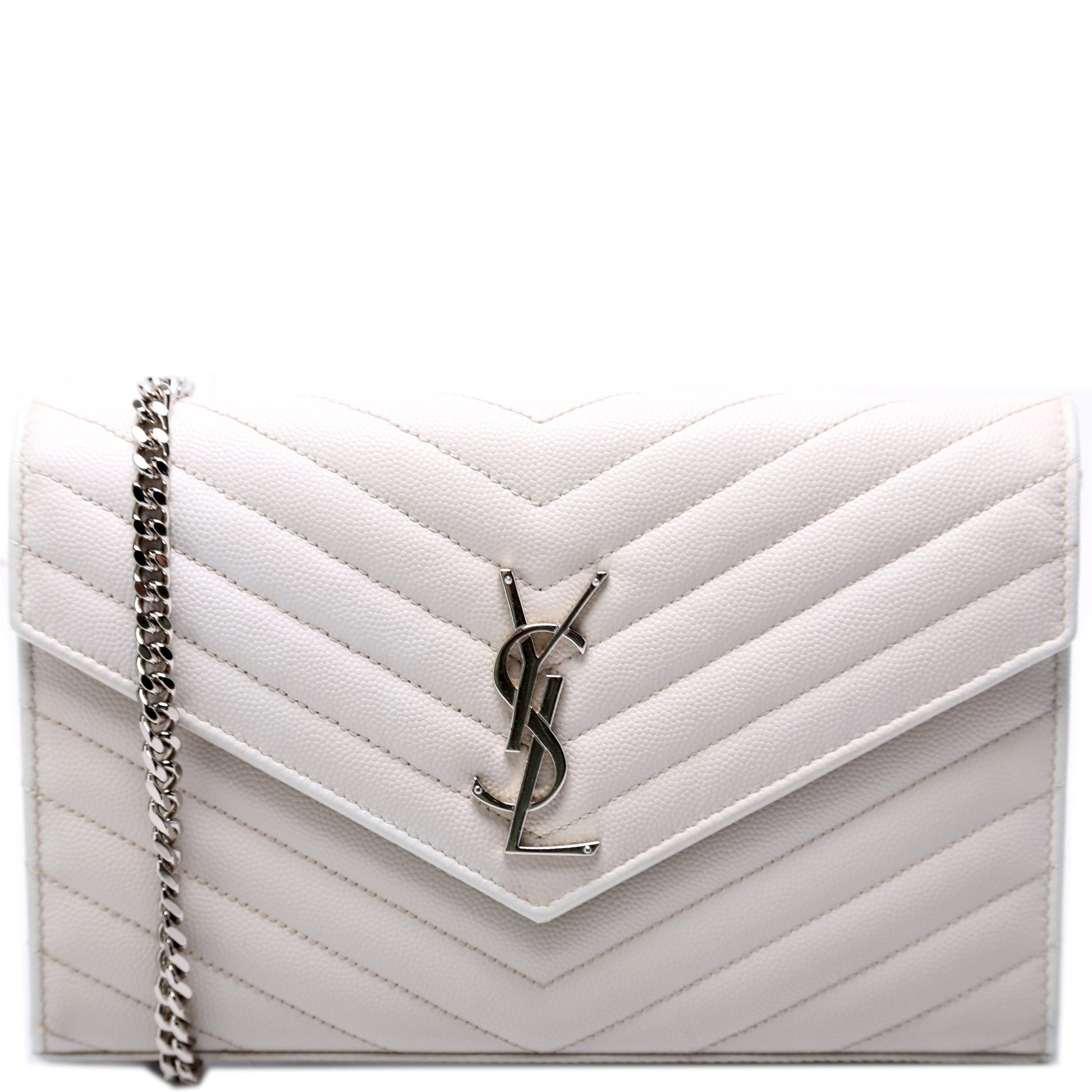 YSL Saint Laurent Grain De Wallet Bag Chain Travel Bag