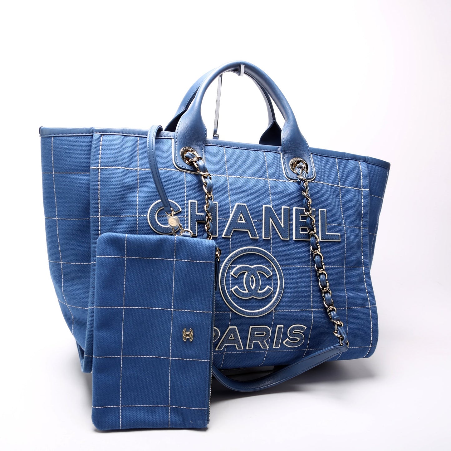 Chanel Deauville RFID Canvas Tote Bag