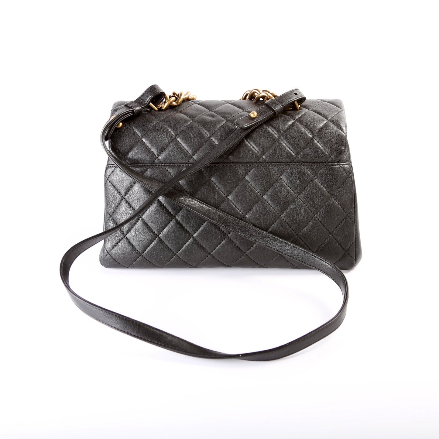 Chanel CC Trapezio Quilted Sheepskin Flap 23M Handbag
