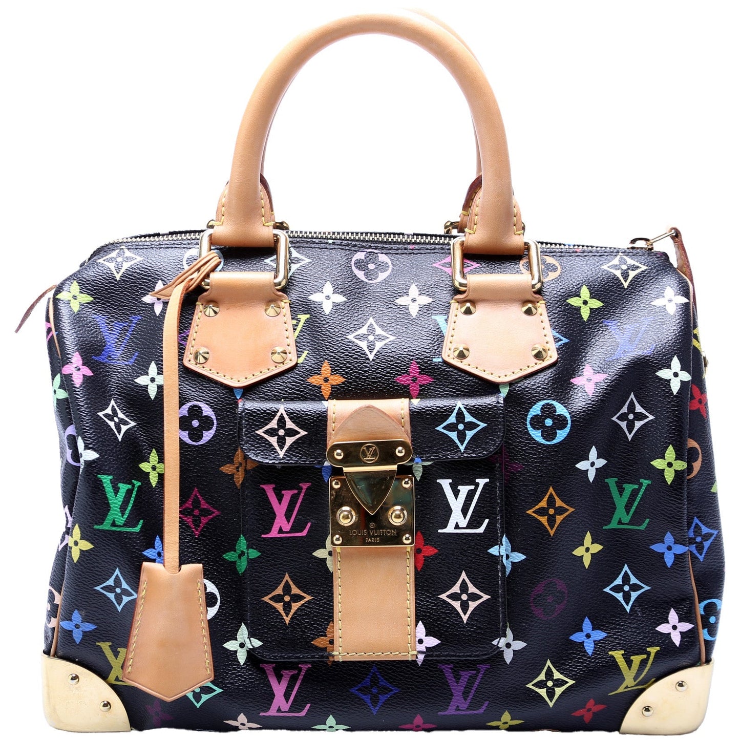 Louis Vuitton Speedy 30 Monogram Multicolor Handbag Monogram 8