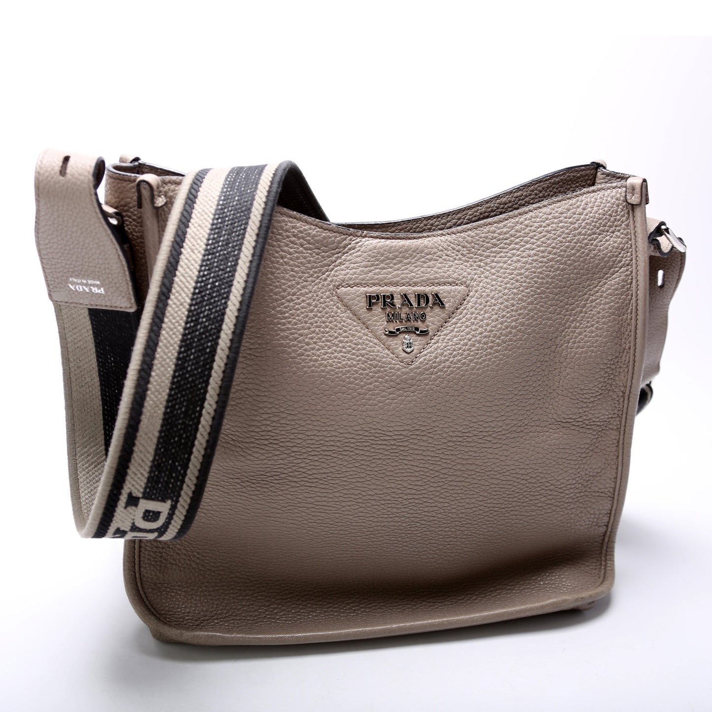 Prada Vitello Soft Hobo Bag Travel Bag