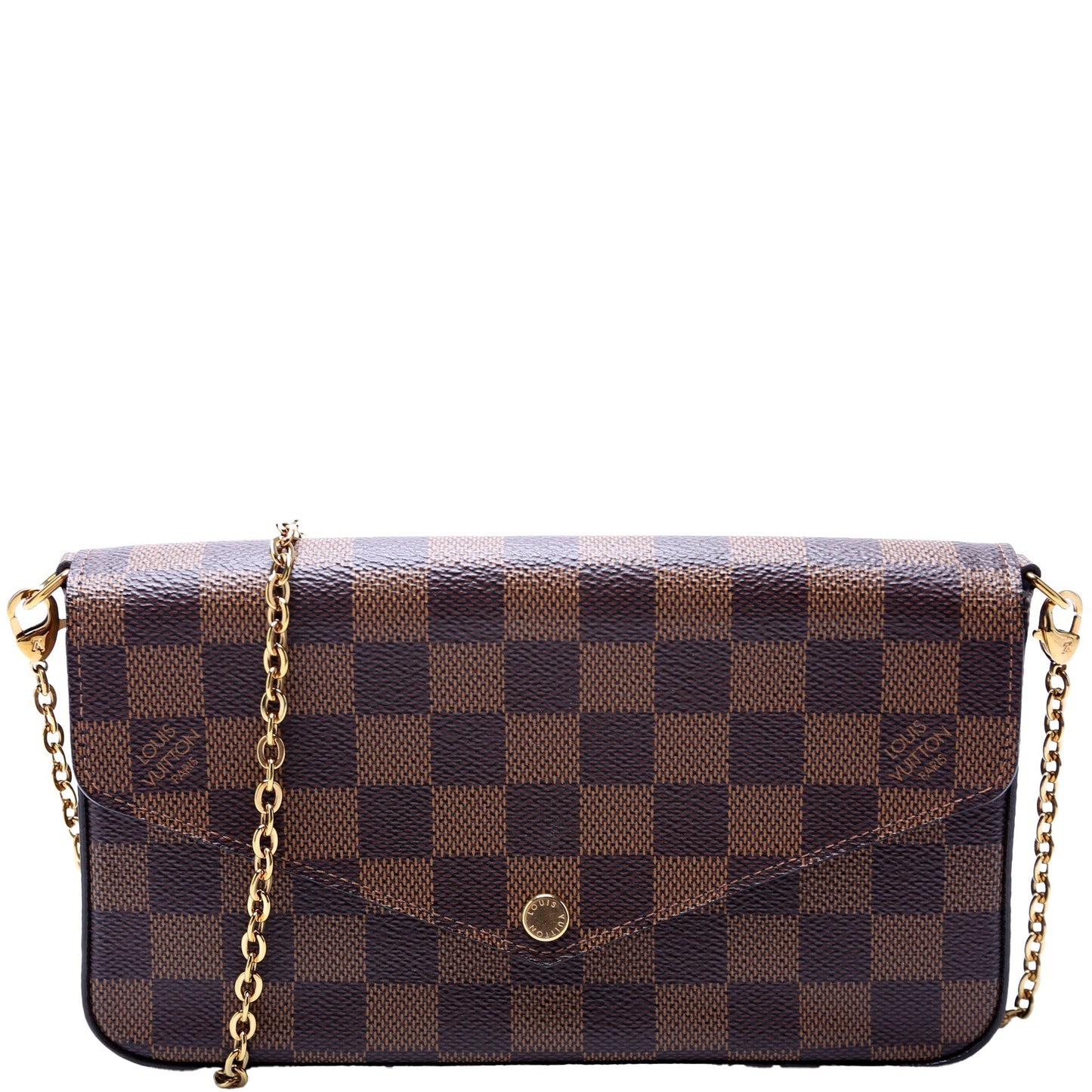 Louis Vuitton Pochette Felicie Ebene Damier Clutch Bag Ebene 4