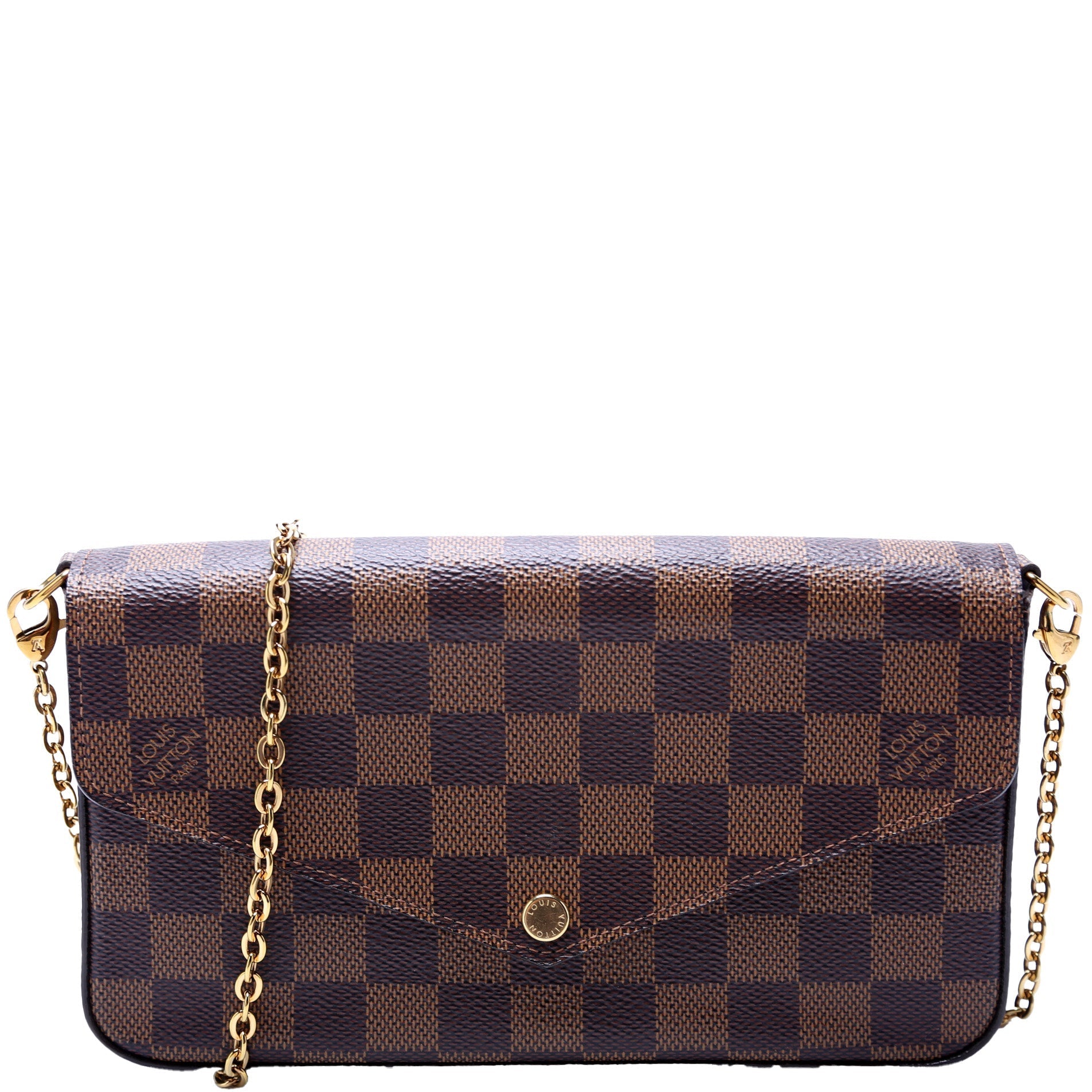 Louis Vuitton Pochette Felicie Ebene Damier Clutch Bag Ebene 4