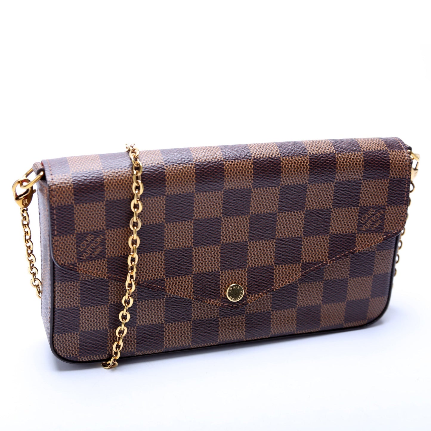 Louis Vuitton Pochette Felicie Ebene Damier Clutch Bag Ebene 4