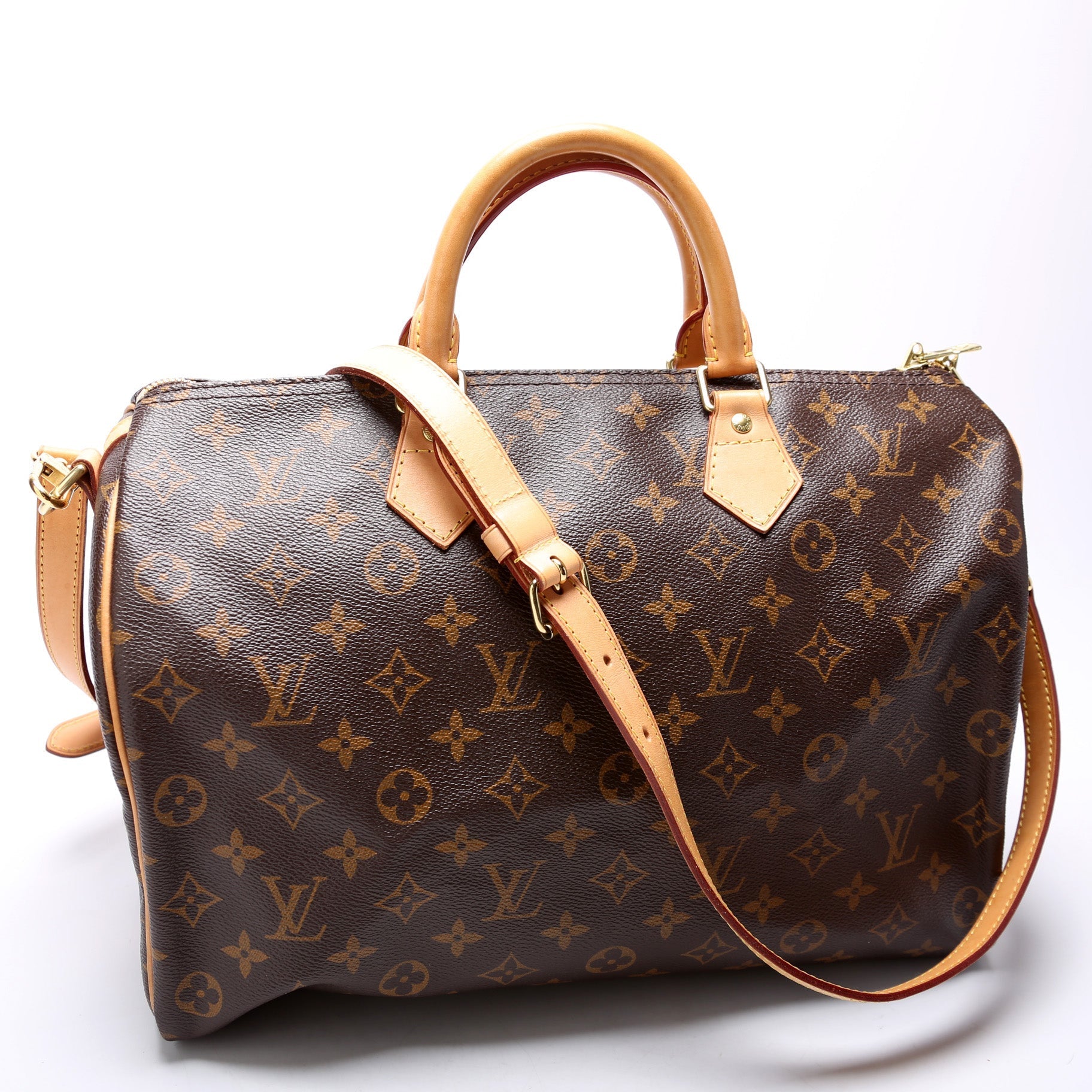 Louis Vuitton Speedy 35 Bandouliere Monogram Handbag Monogram 14