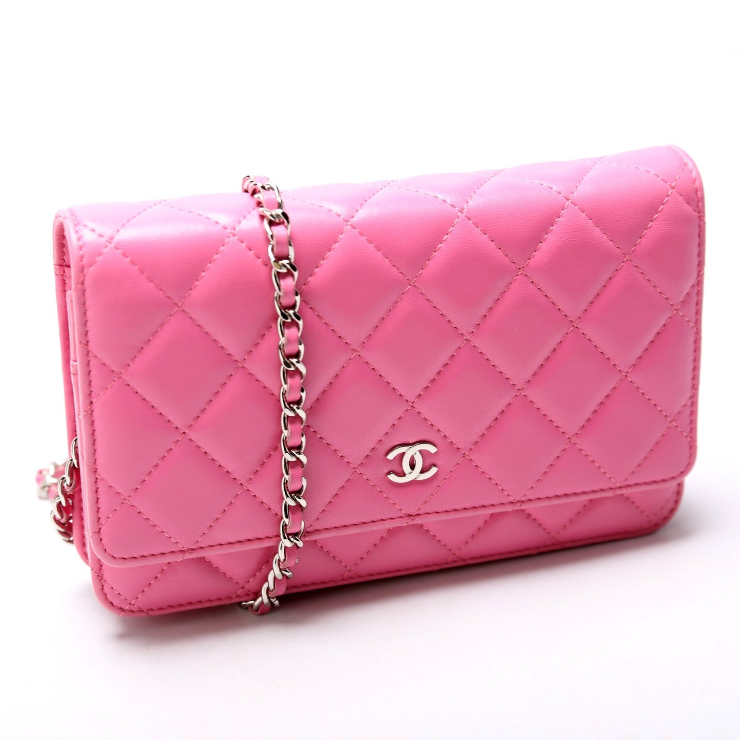 Chanel WOC Classic Quilted Lambskin Clutch Bag Lambskin 7